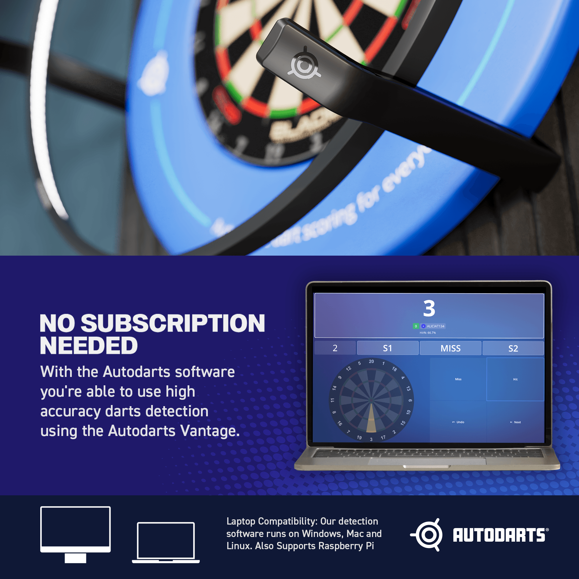 Autodarts Vantage Scoring System Detail Computer 2