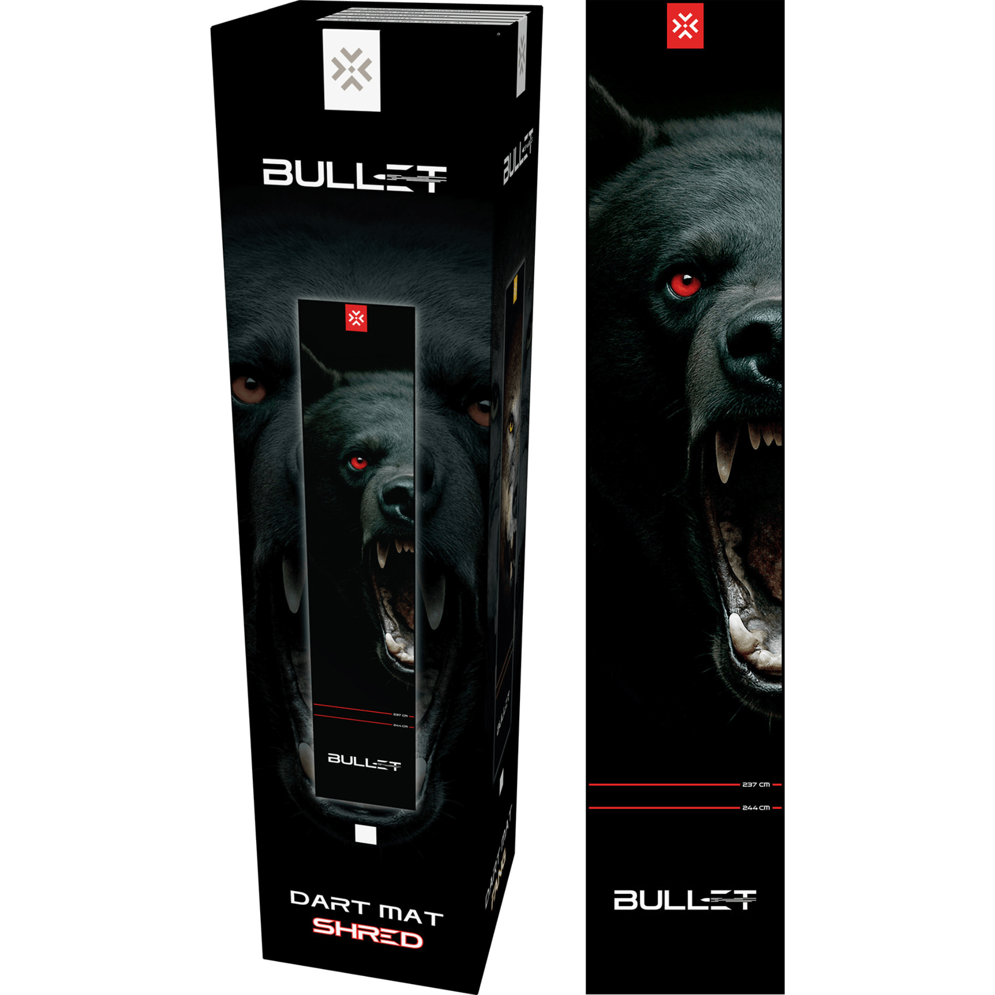 Bullet Dartmatte Shred 60 plus Verpackung
