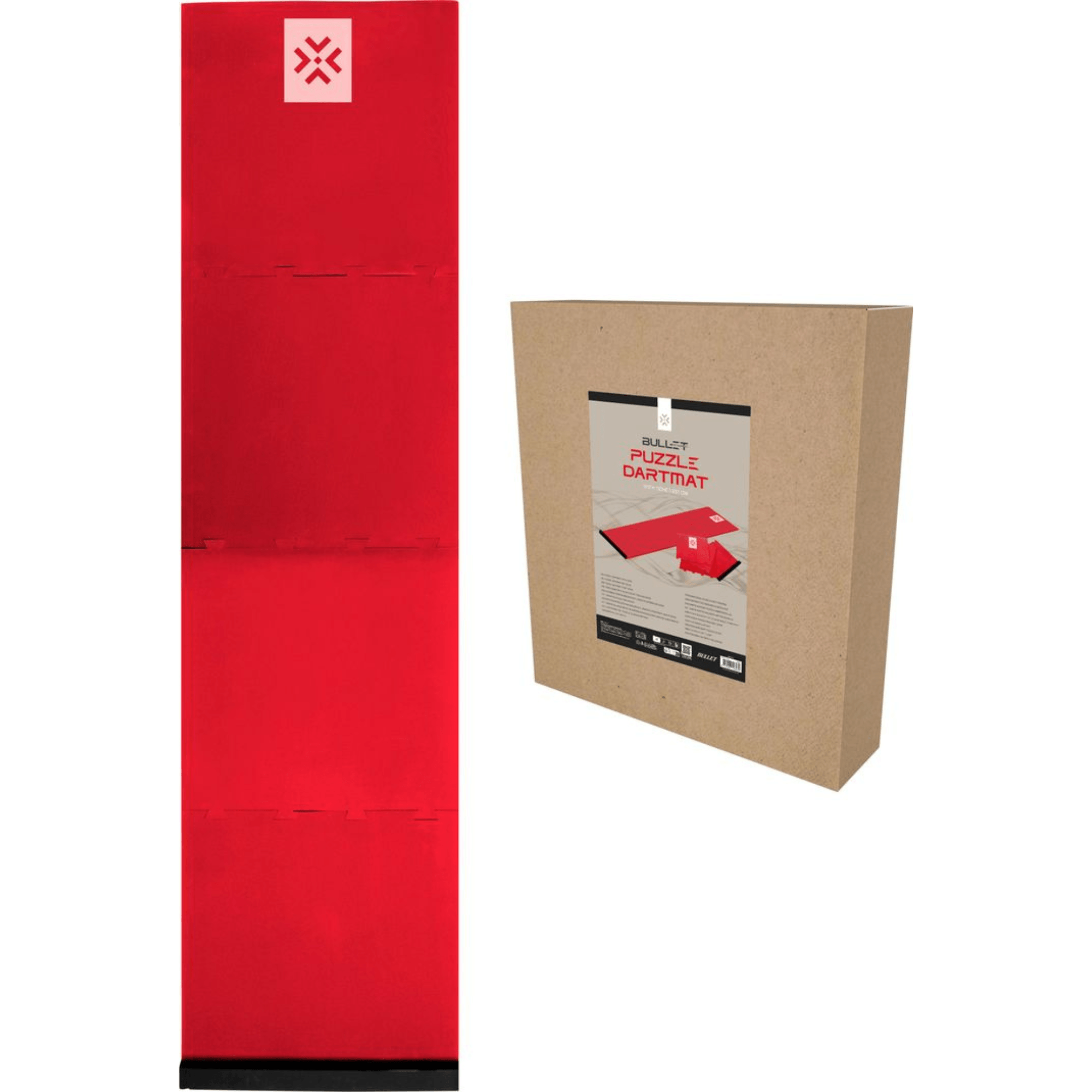 Bullet Puzzle Dartmatte Rot Schwarz mit Verpackung