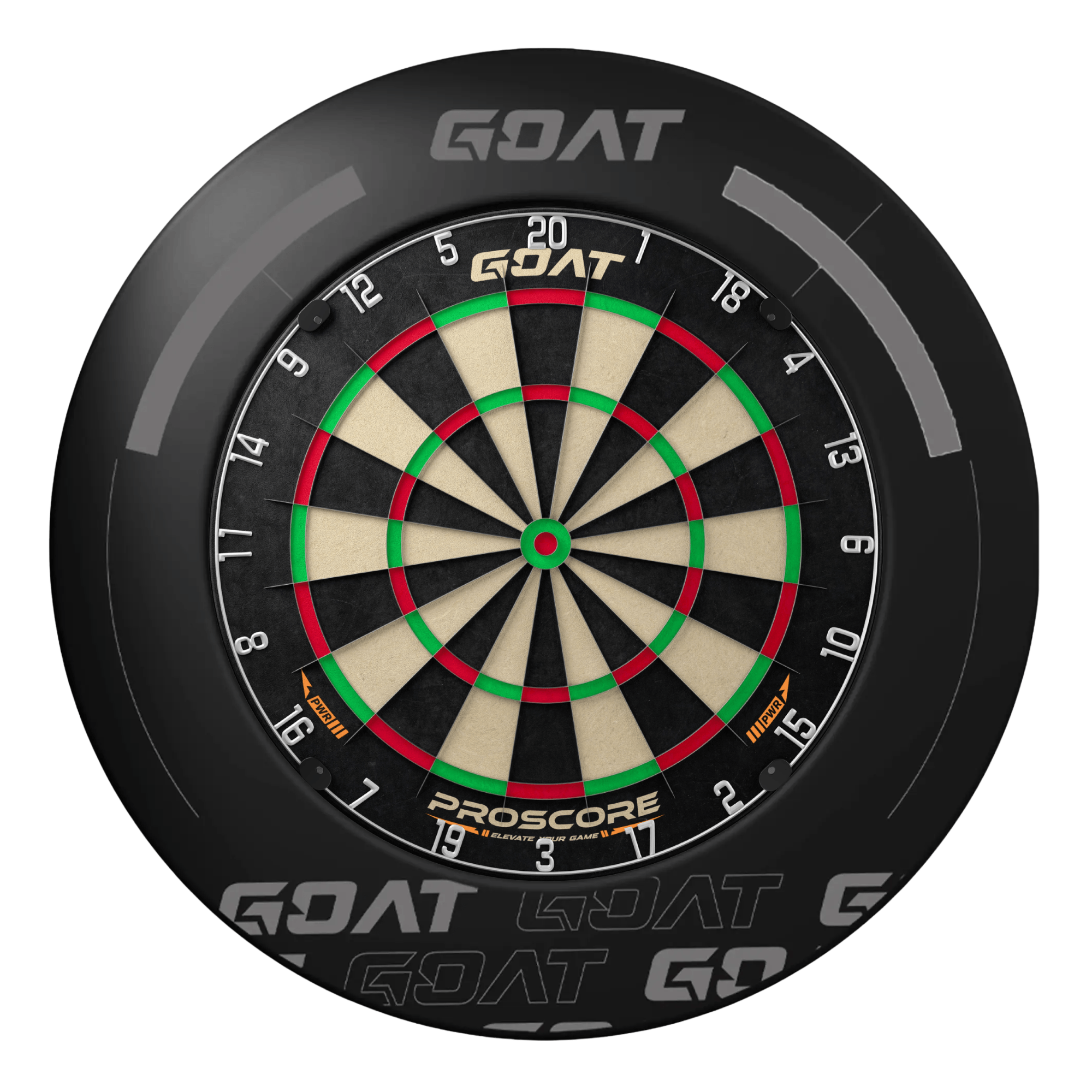GOAT Defender 3 Black Dartboard Surround und Board