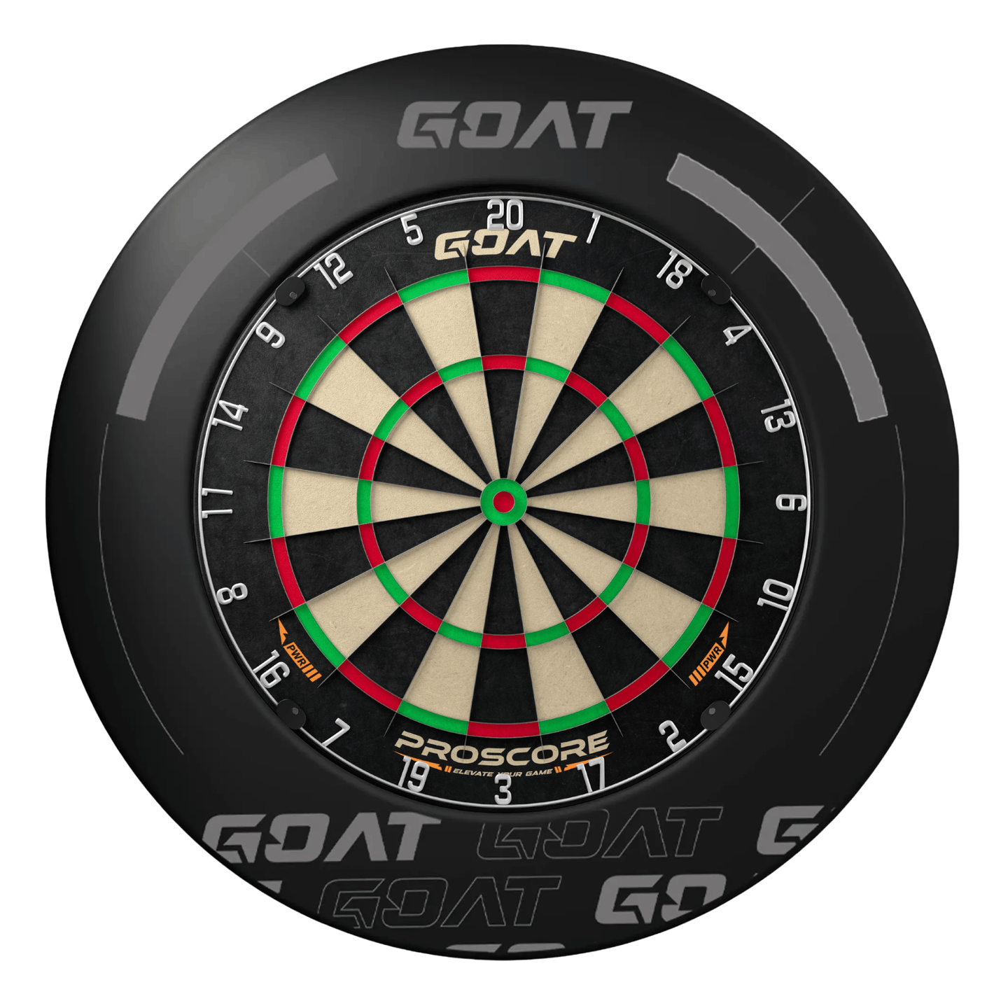 GOAT Defender 3 Black Dartboard Surround und Board