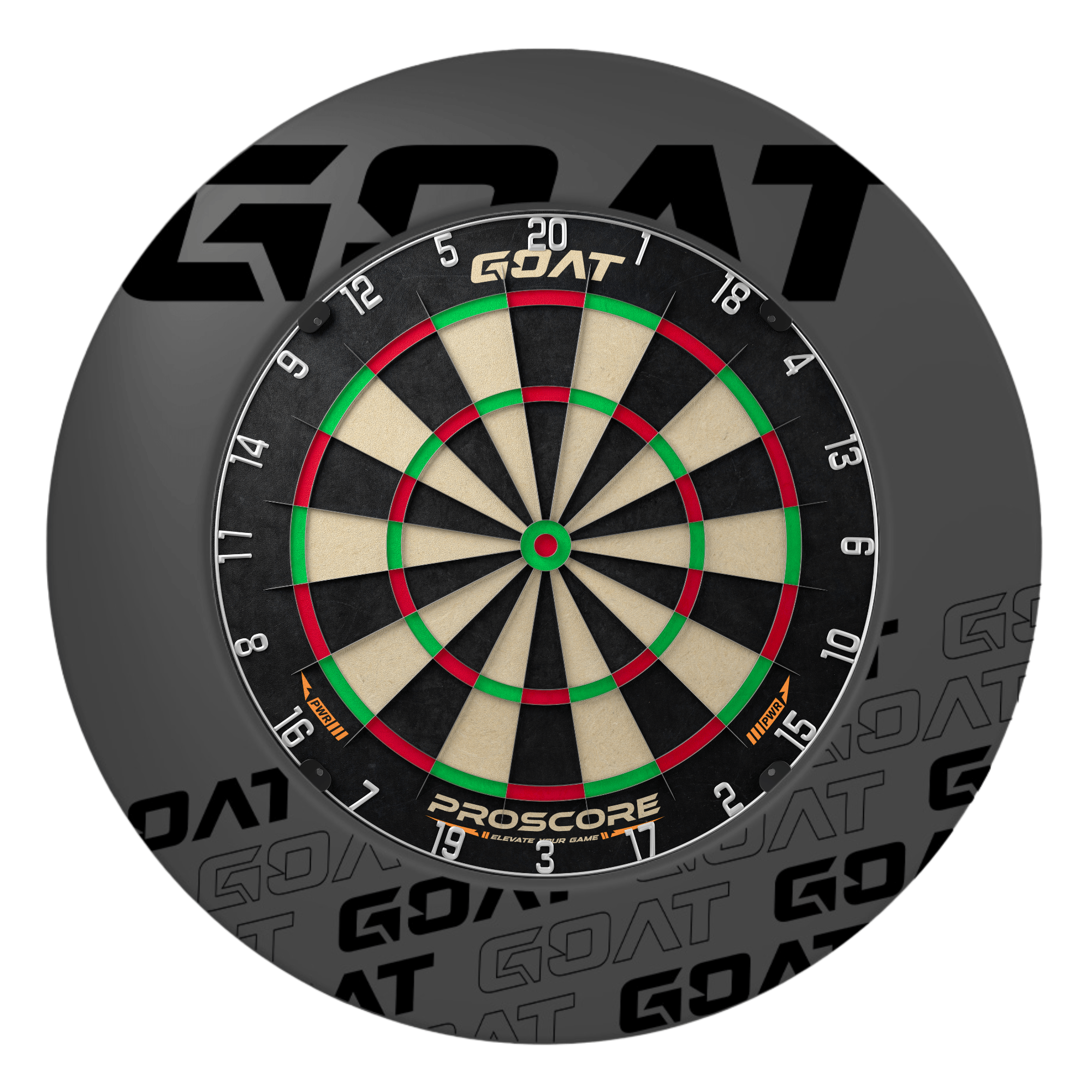 GOAT Defender 4 Anthracite Dartboard Surround und Board