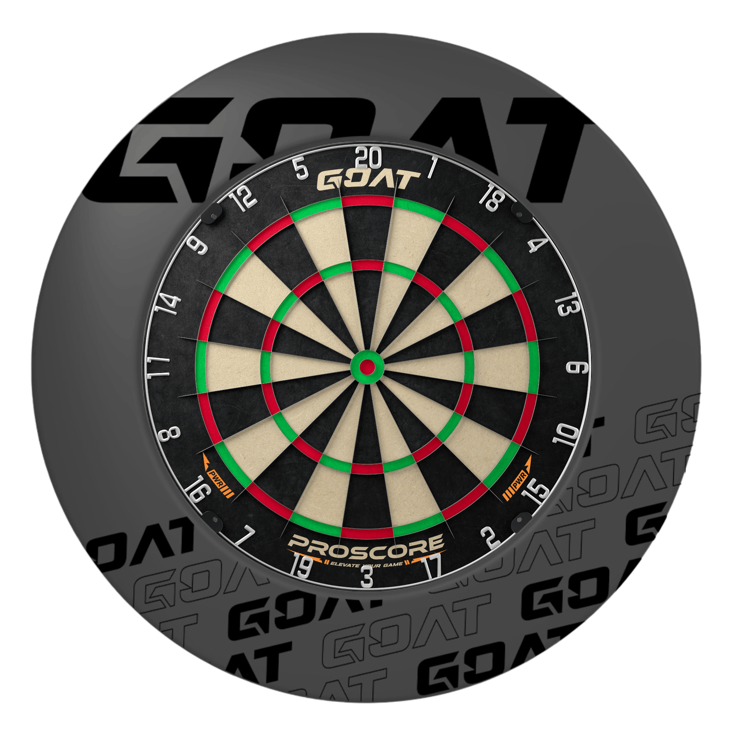 GOAT Defender 4 Anthracite Dartboard Surround und Board