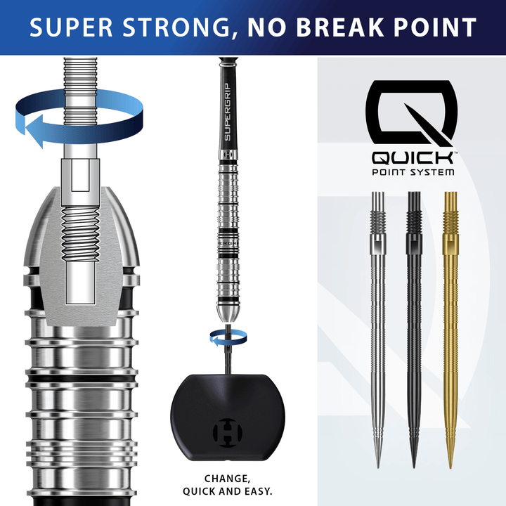 Harrows Micro Grip Quick Point Spitzen Black Detail Quick Point