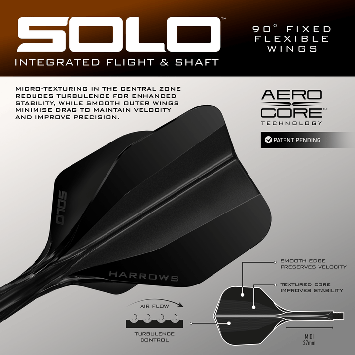 Harrows Wolfram Trinity Softdarts Details Solo System