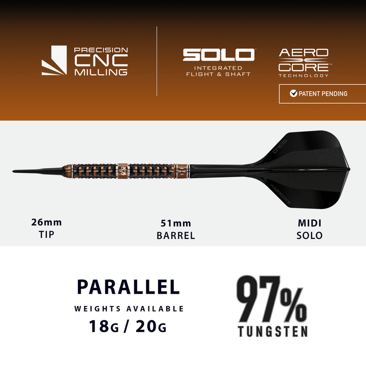 Harrows Wolfram Trinity Softdarts Maße