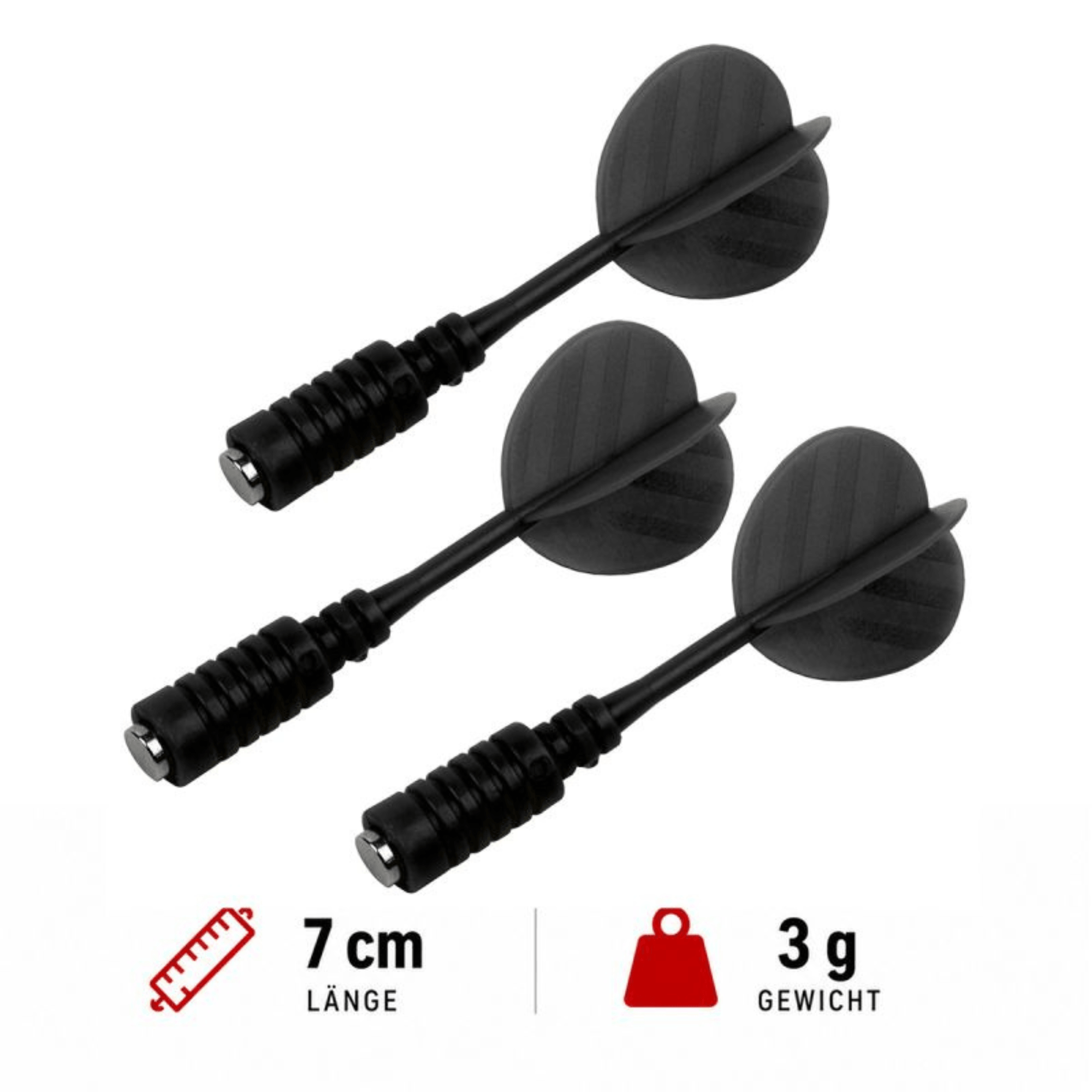 Karella Magnet Dartpfeile - schwarz Set