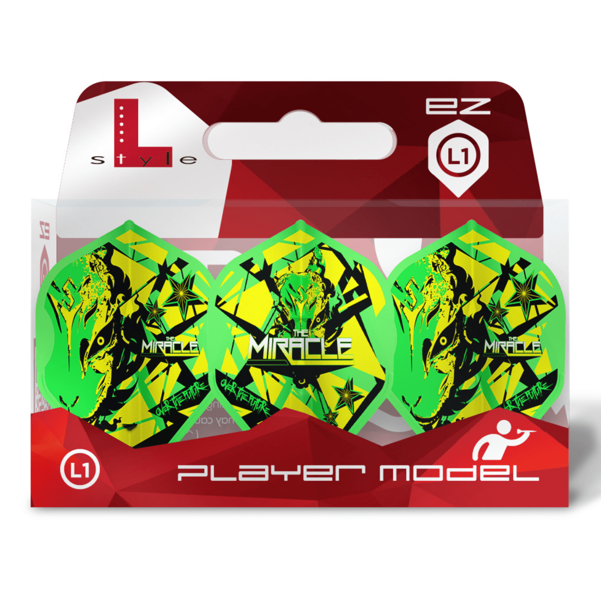 L-Style L1EZ Mikuru Suzuki V5 Neon Green Flights Verpackung