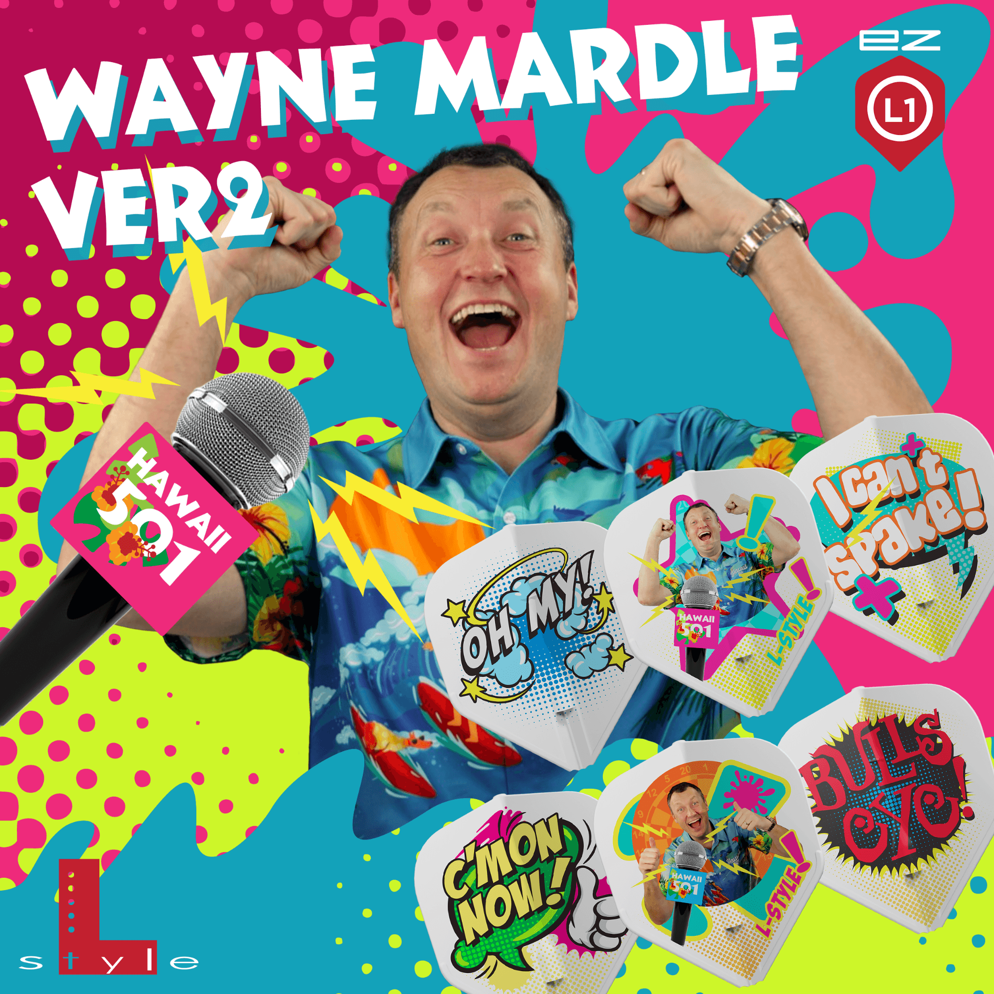 L-Style L1EZ Wayne Mardle B White Flights Player