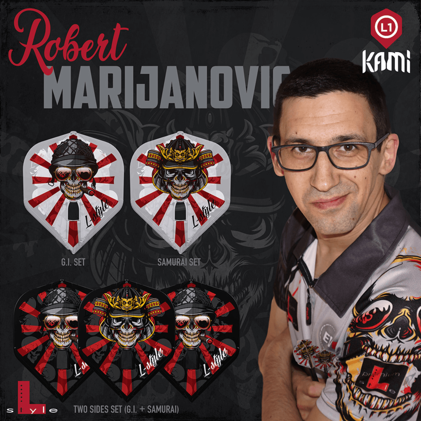 L-Style L1KPRO Kami Marijanovic GI-SAMURAI Black Flights Player