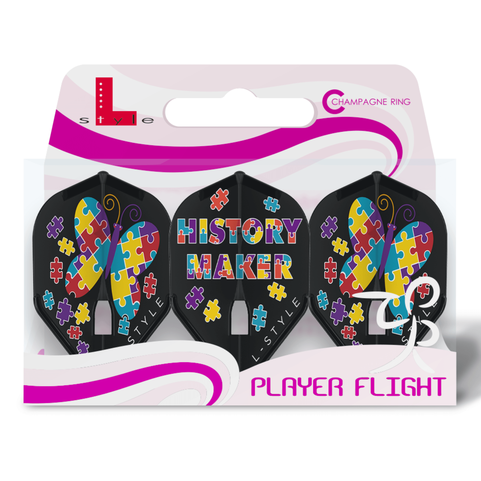 L-Style L1PRO Fallon Sherrock V2 Black Flights Verpackung