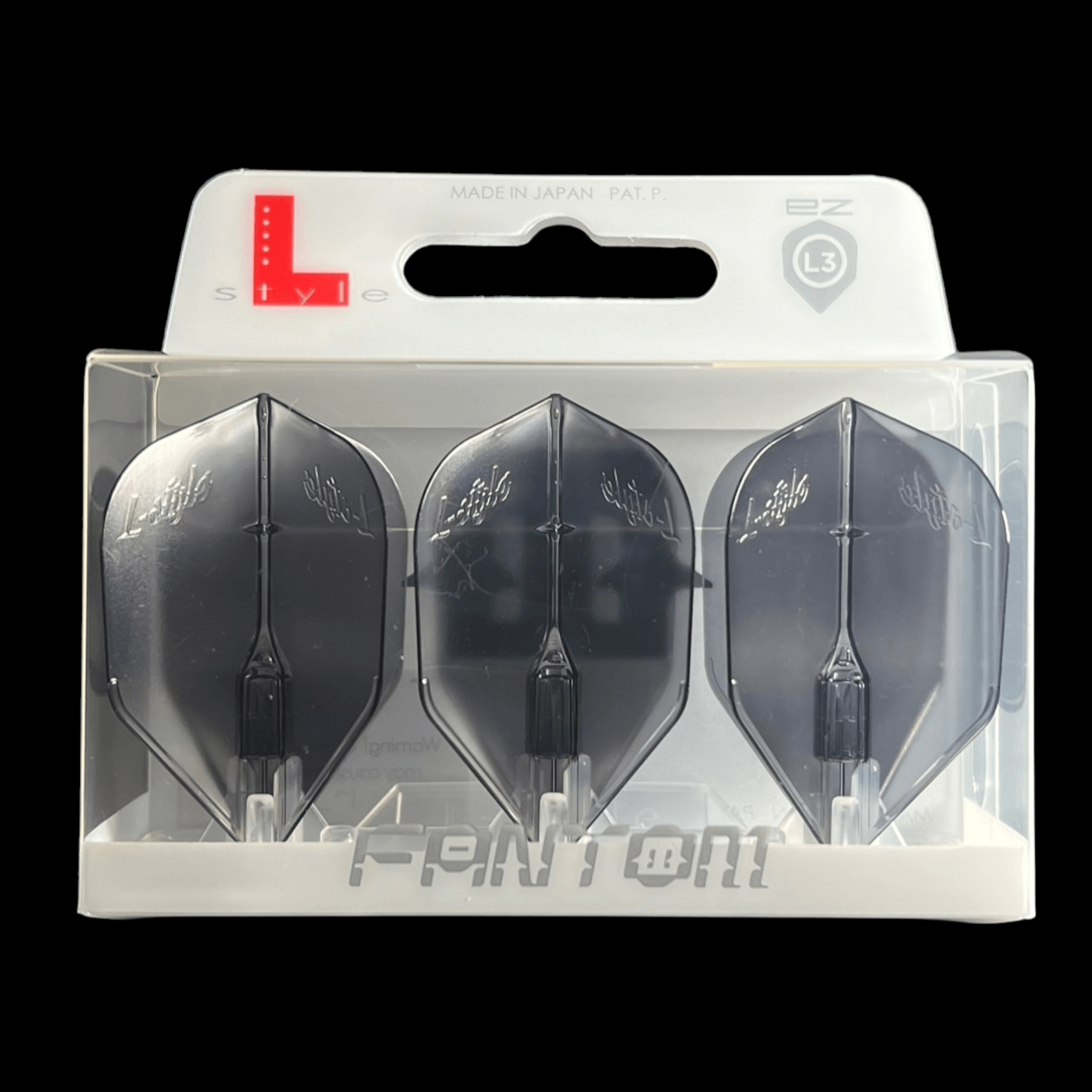 L-Style L3EZ Fantom Clear Black Flights Verpackung