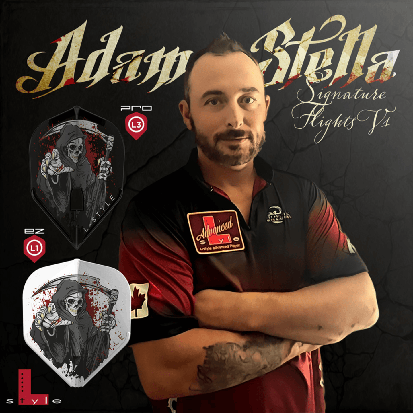 L-Style L3PRO Adam Stella V1 Black Flights Player