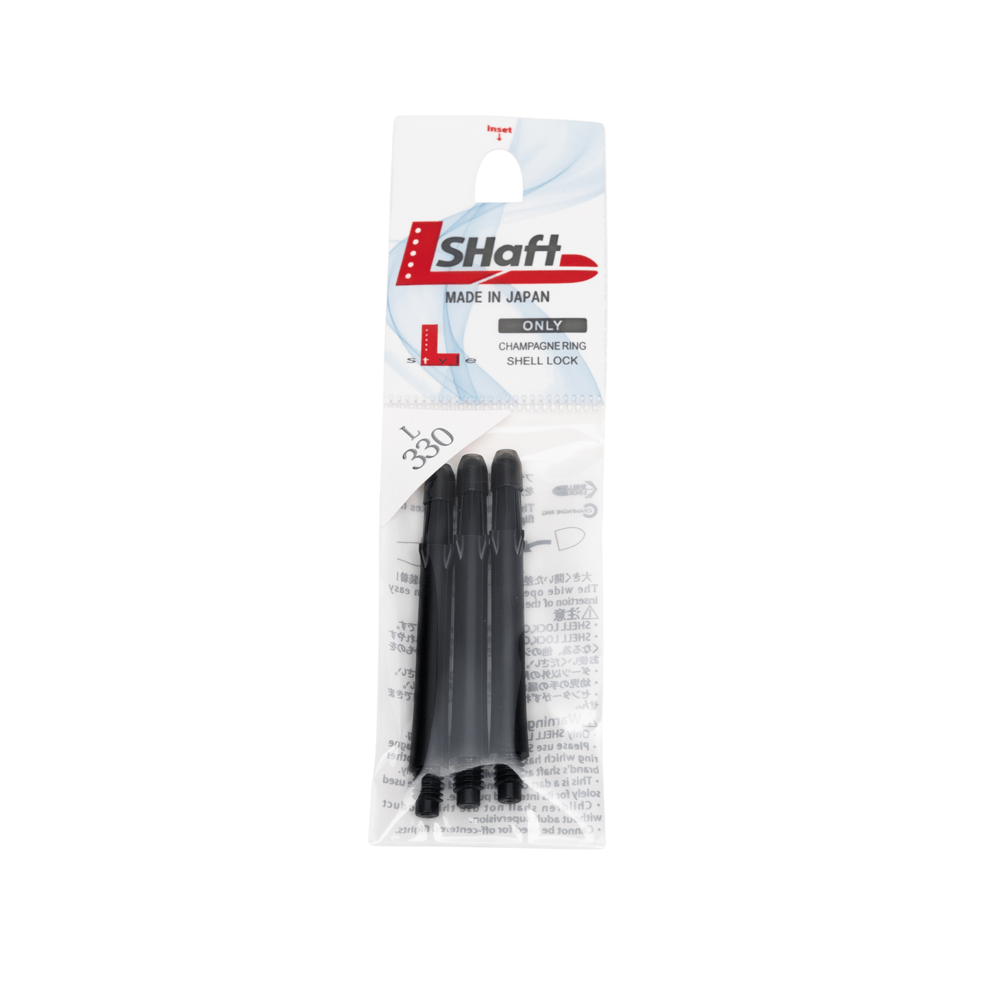 L-Style Locked Straight L-Shafts - Schwarz Verpackung