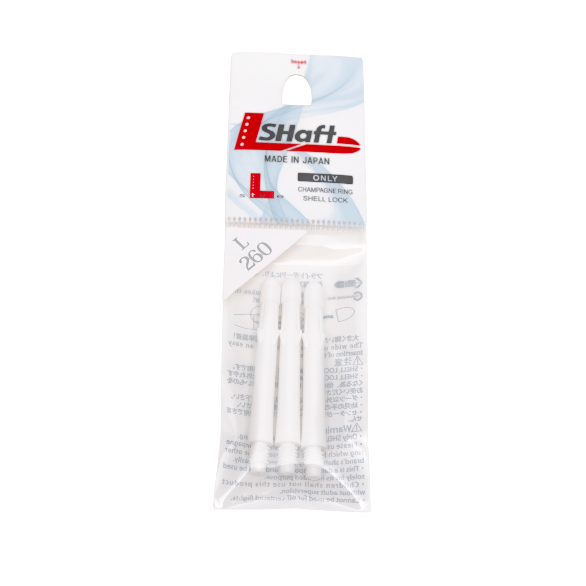 L-Style Locked Straight L-Shafts - Weiß Verpackung