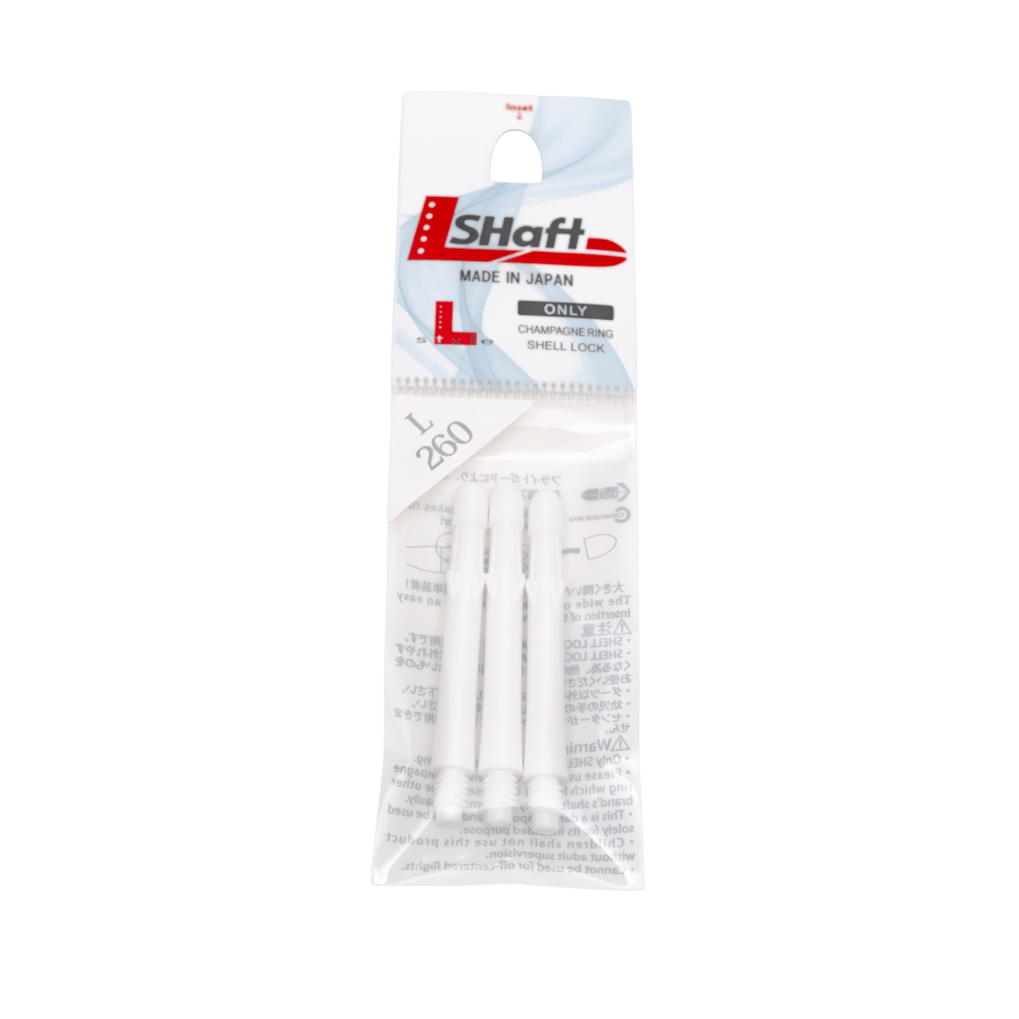L-Style Locked Straight L-Shafts - Weiß Verpackung