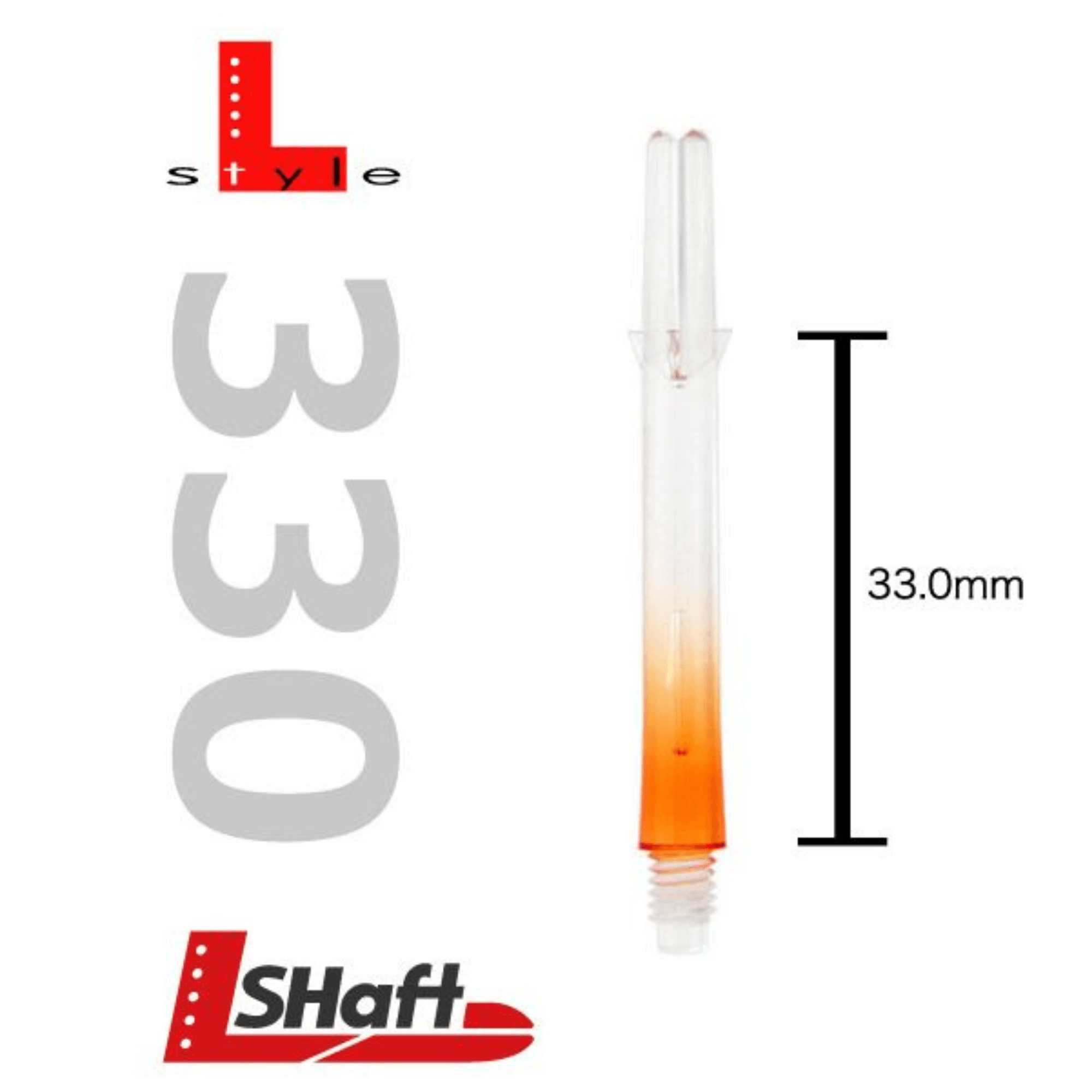 L-Style Two Tone L-Shafts - OrangeTransparent Verpackung