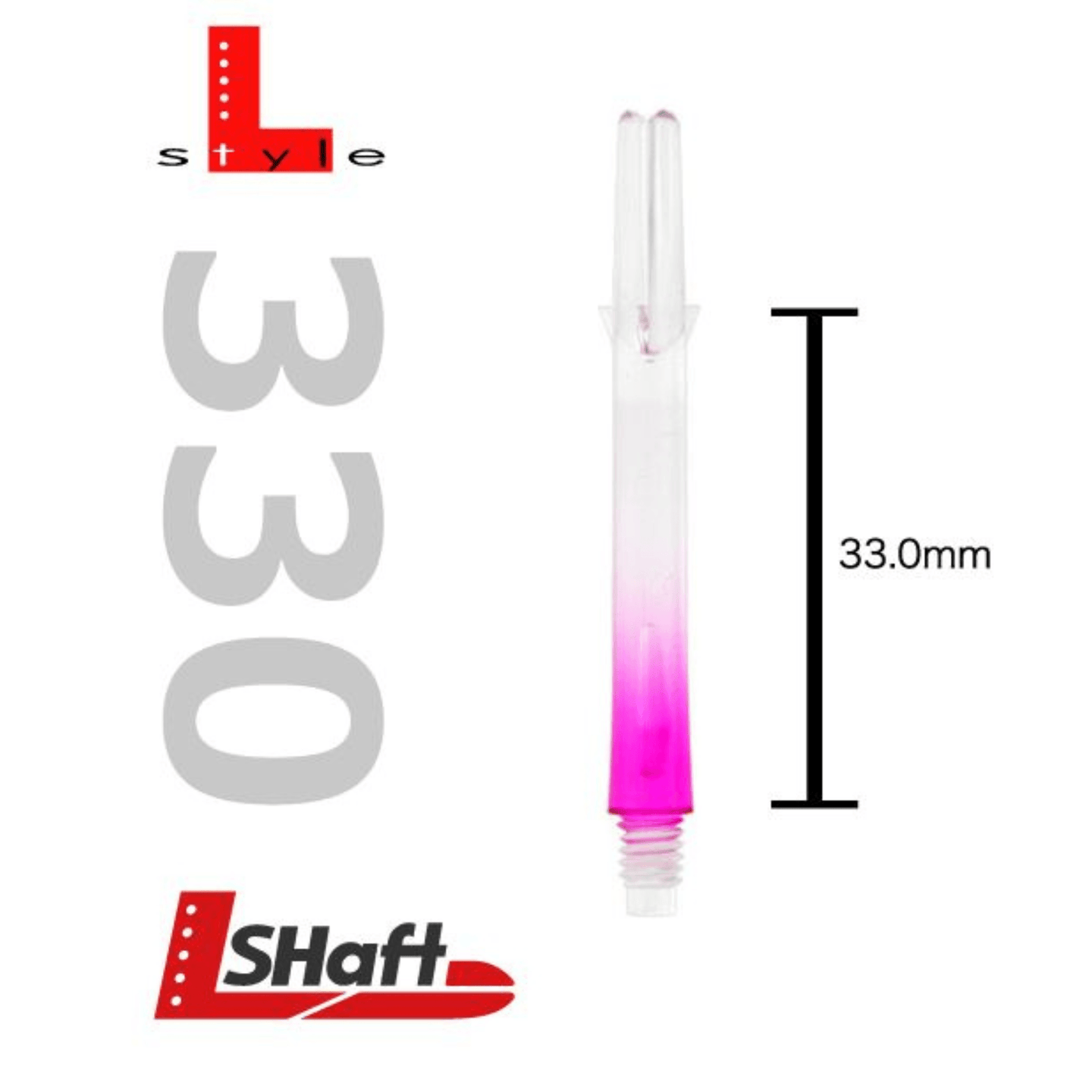 L-Style Two Tone L-Shafts - PinkTransparent Verpackung