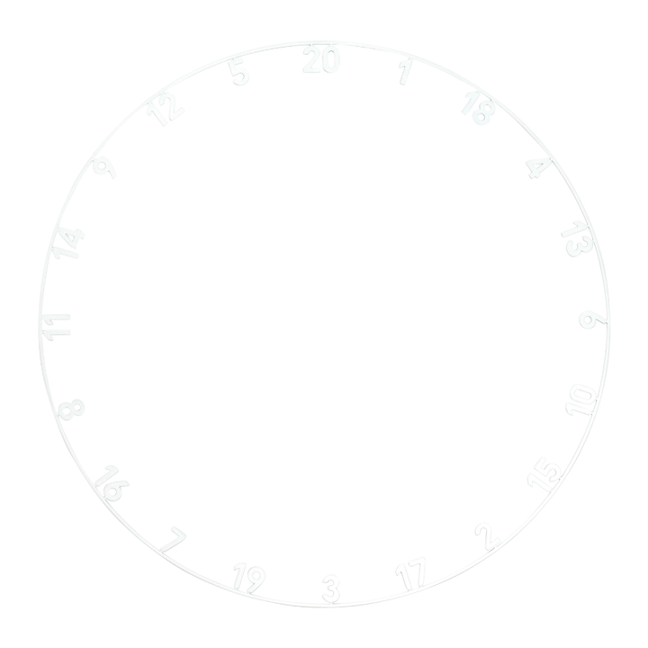 Precise180 Zahlenring Classic White