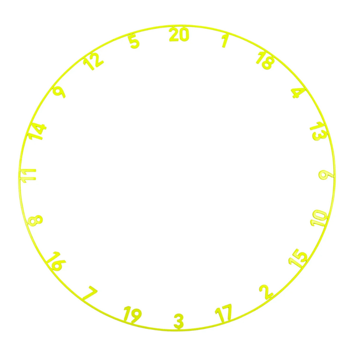 Precise180 Zahlenring Electric Yellow