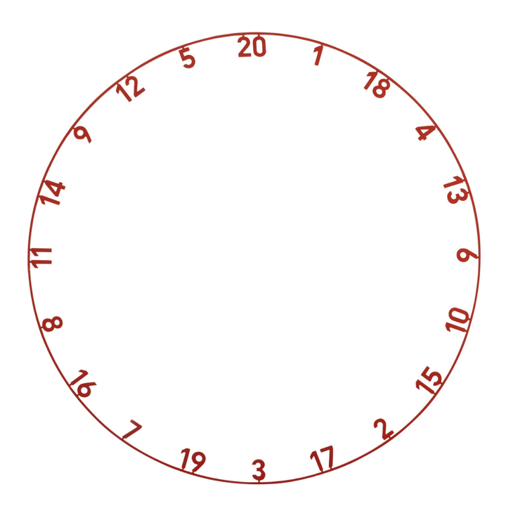 Precise180 Zahlenring Faded Red