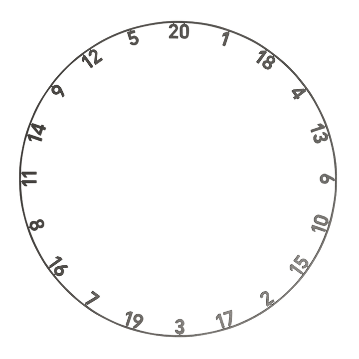 Precise180 Zahlenring Graphit