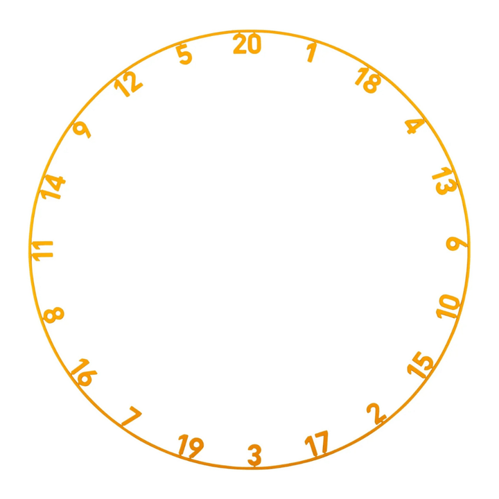 Precise180 Zahlenring Tiger Orange