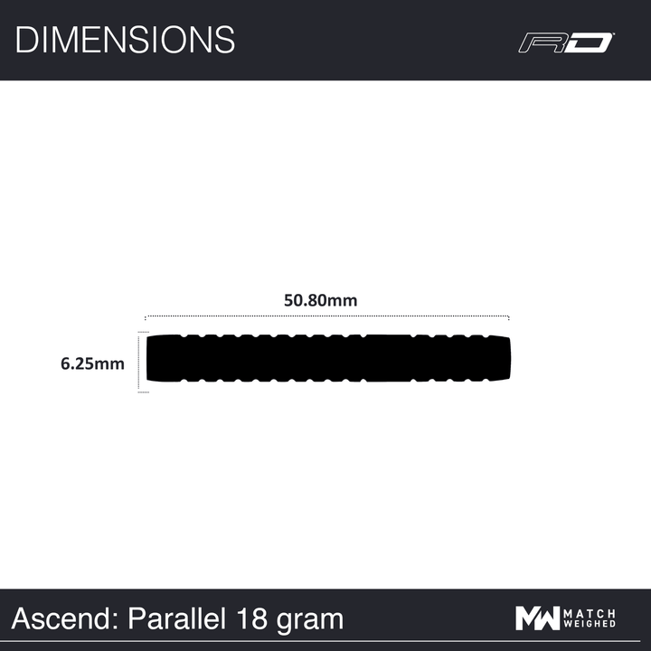 Red Dragon Ascend Parallel Softdarts Maße