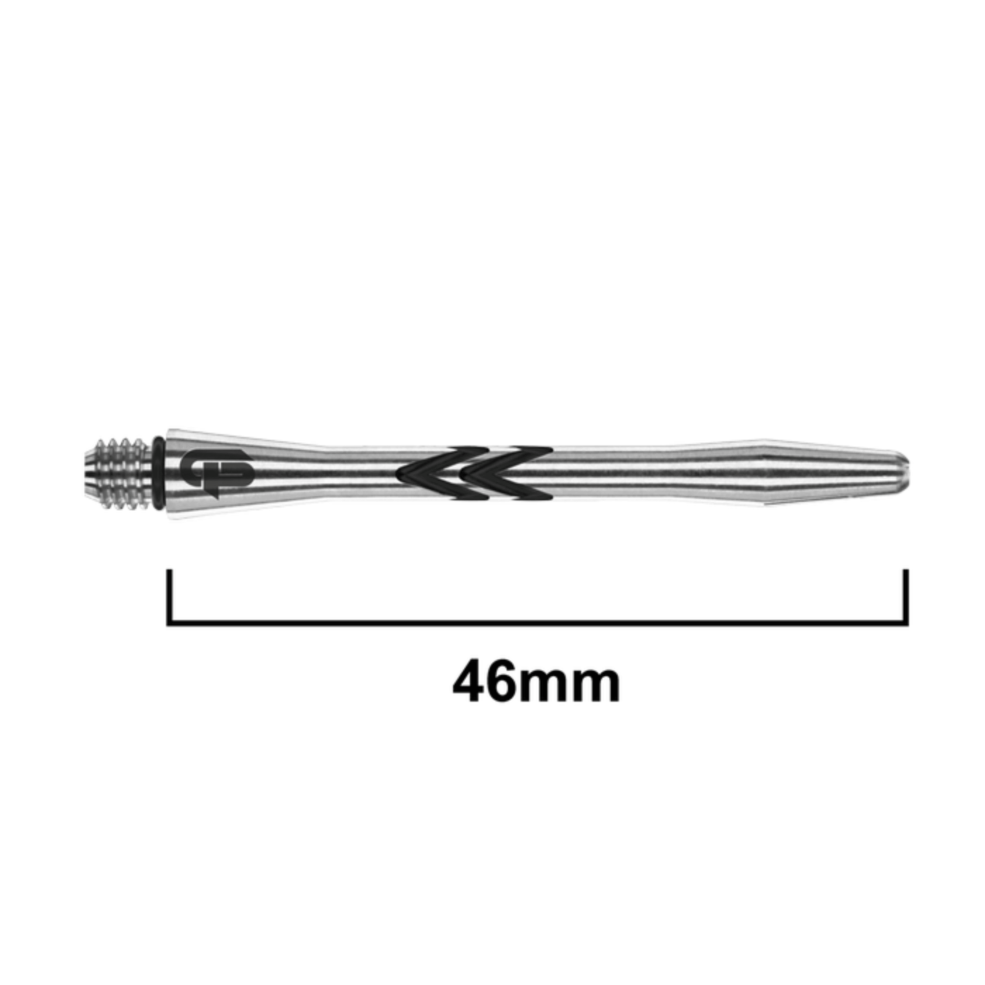 Red Dragon Gerwyn Price V-Groove Black Aluminium Shafts Länge 46mm
