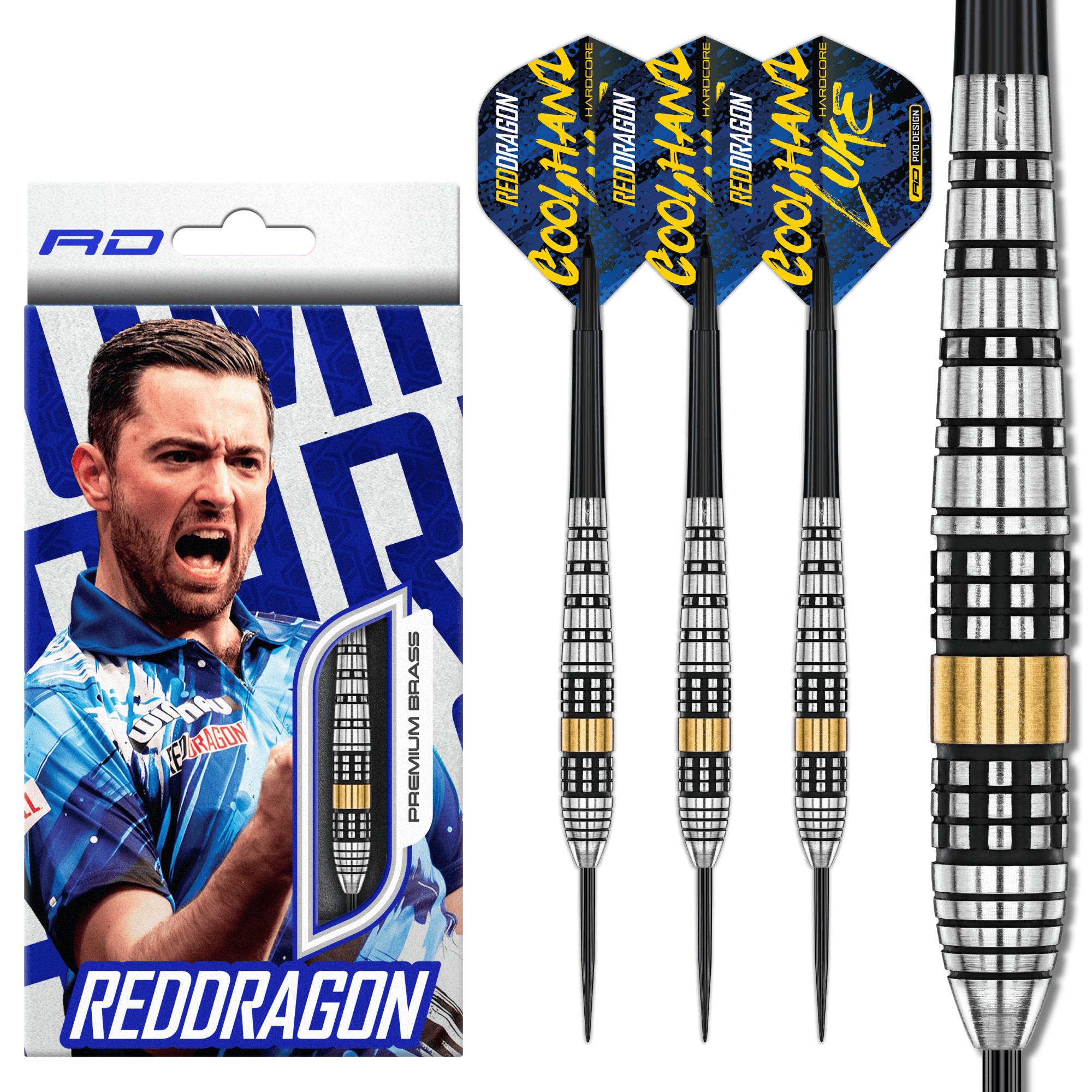 Red Dragon Luke Humphries SE Brass Steeldarts Verpackung