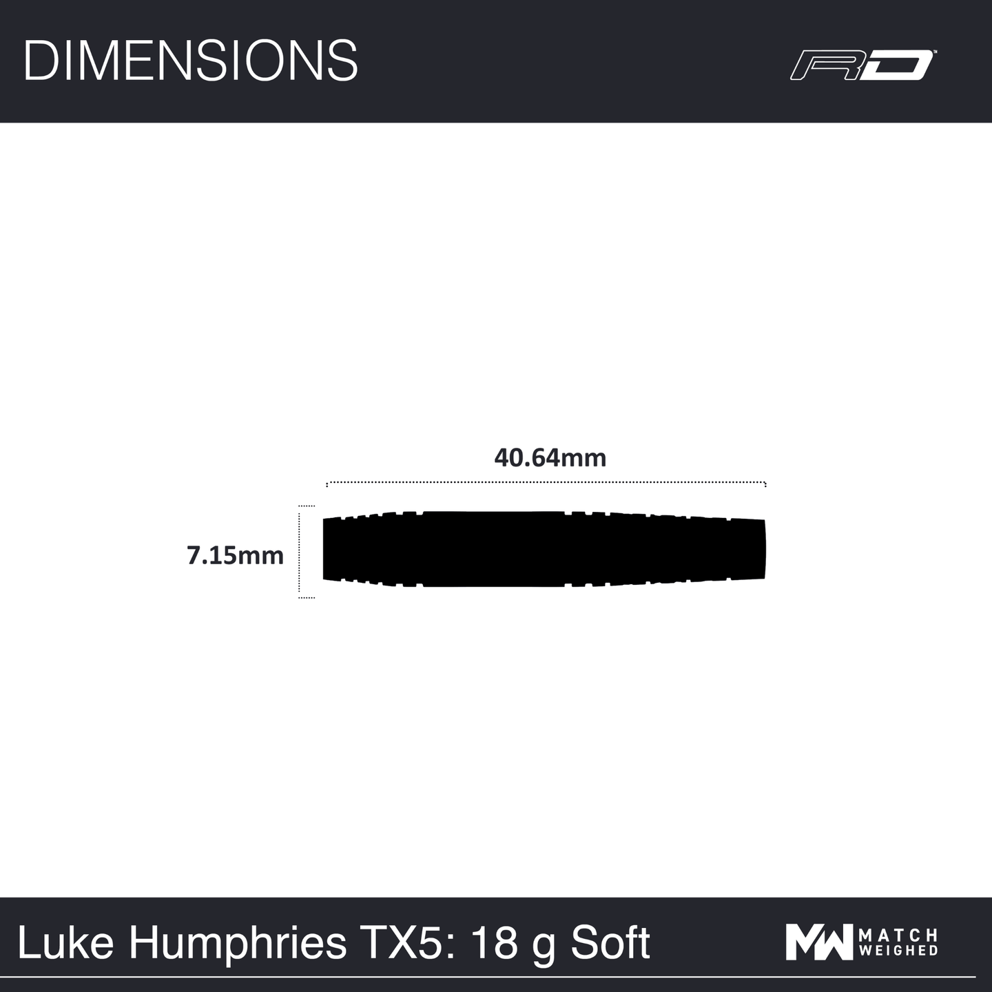 Red Dragon Luke Humphries TX5 Softdarts Maße