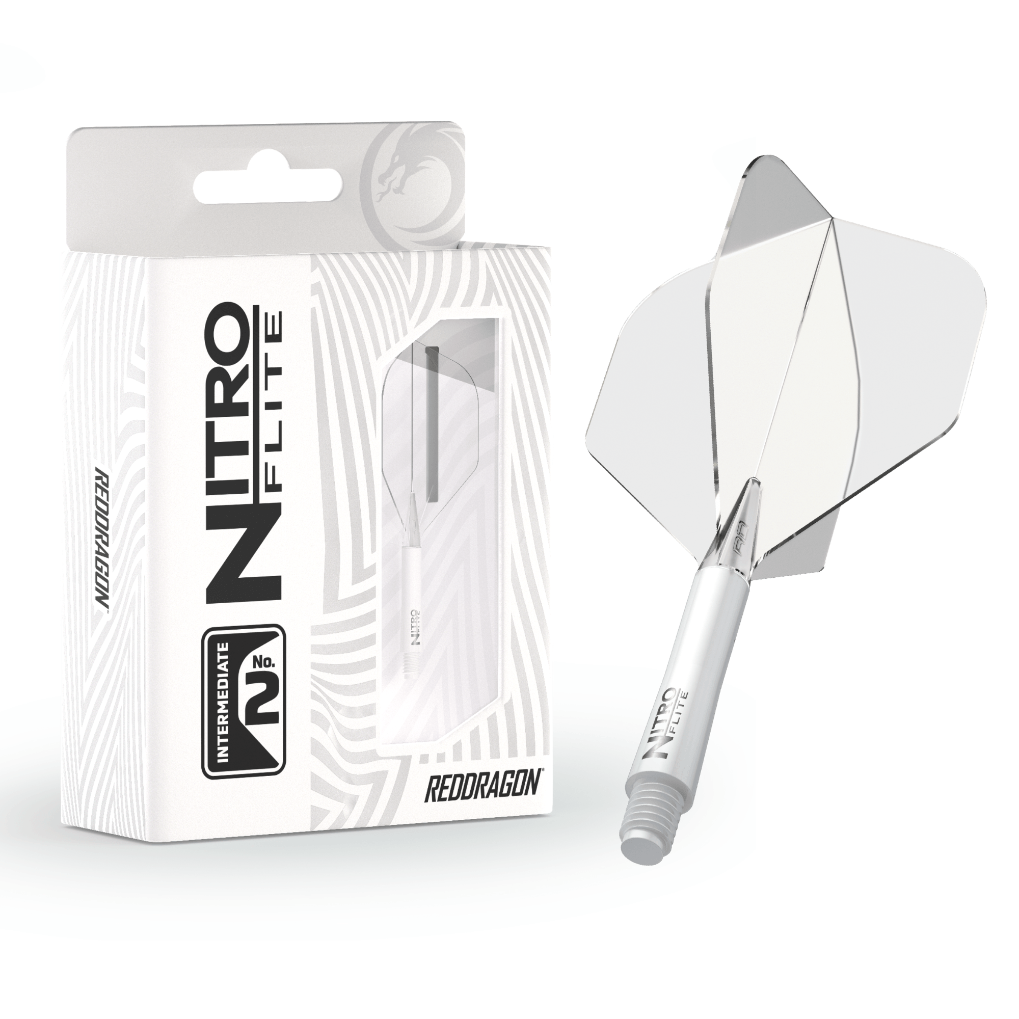 Red Dragon Nitro Flite System White & Clear Verpackung