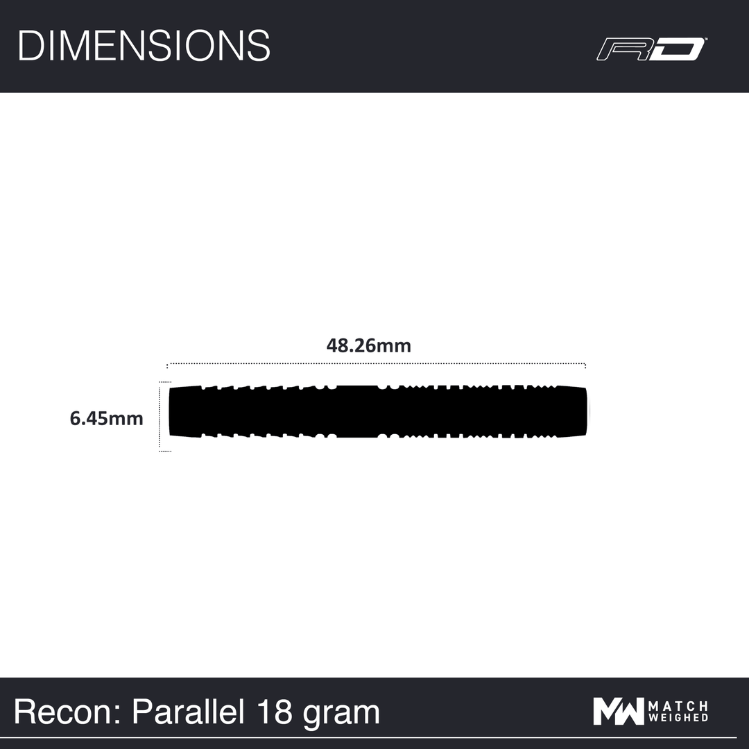 Red Dragon Recon Parallel Softdarts Maße