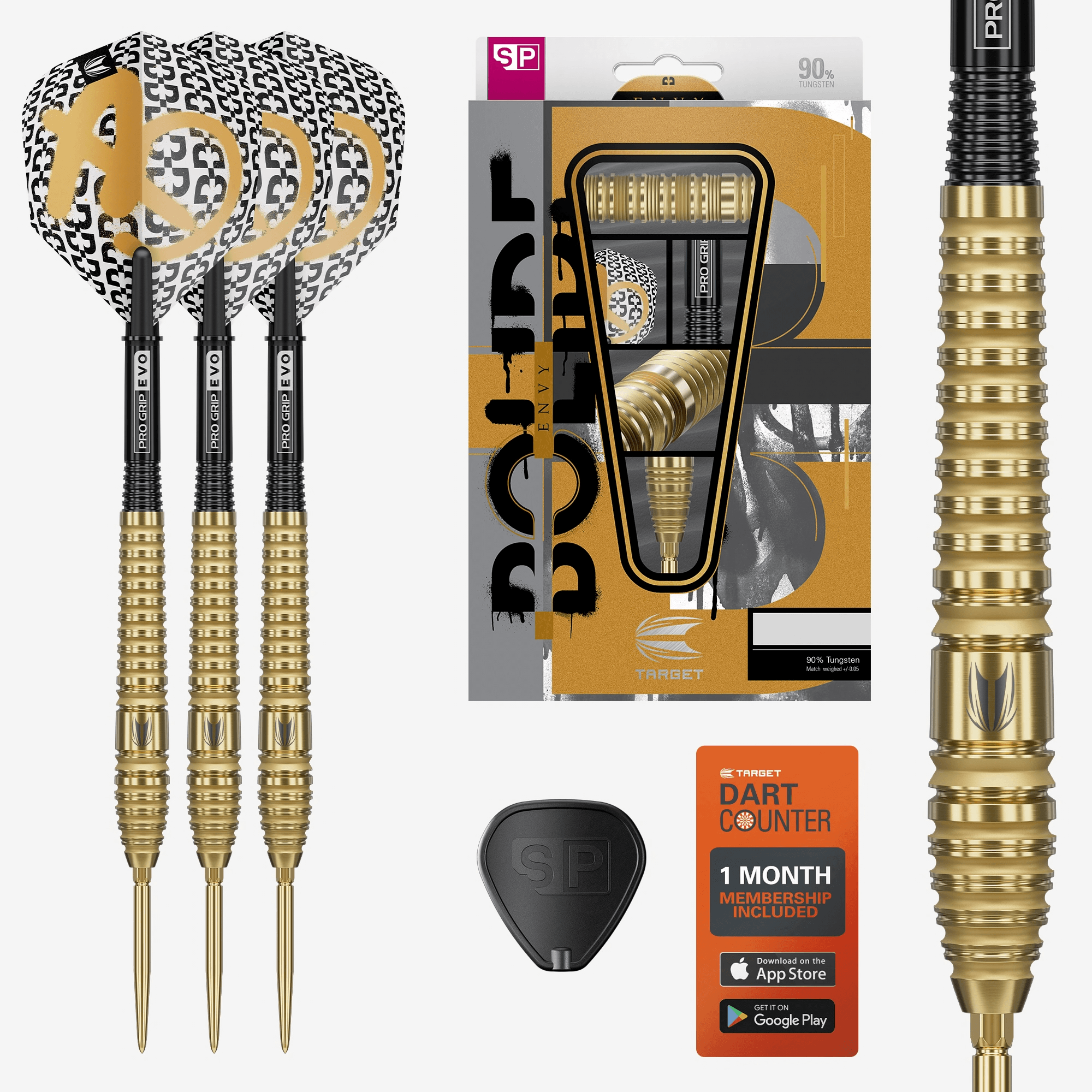 Target Bolide Envy 03 Swiss Point Steeldarts Packungsinhalt