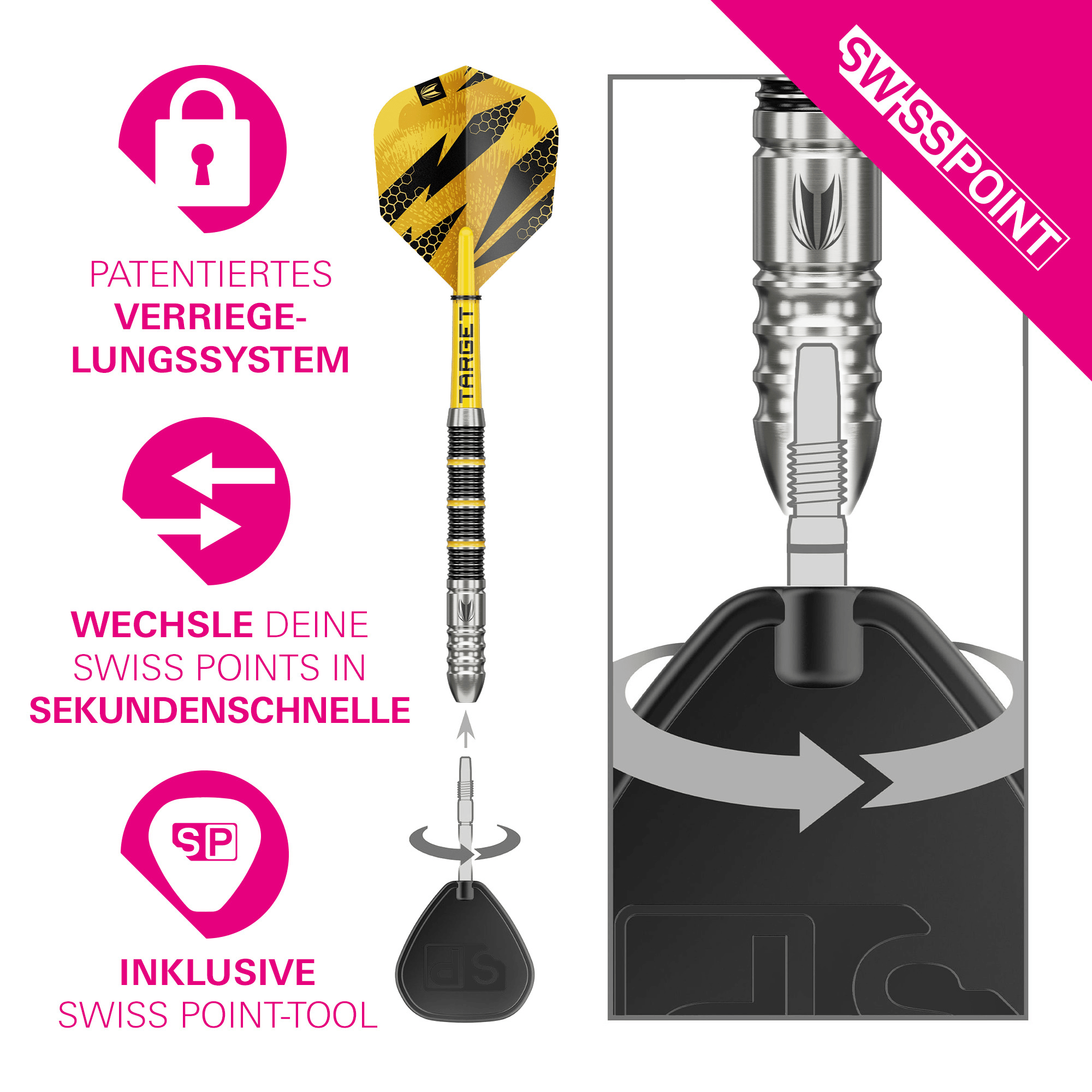 Target Buzz 02 Swiss Point Steeldarts Details Swiss Point