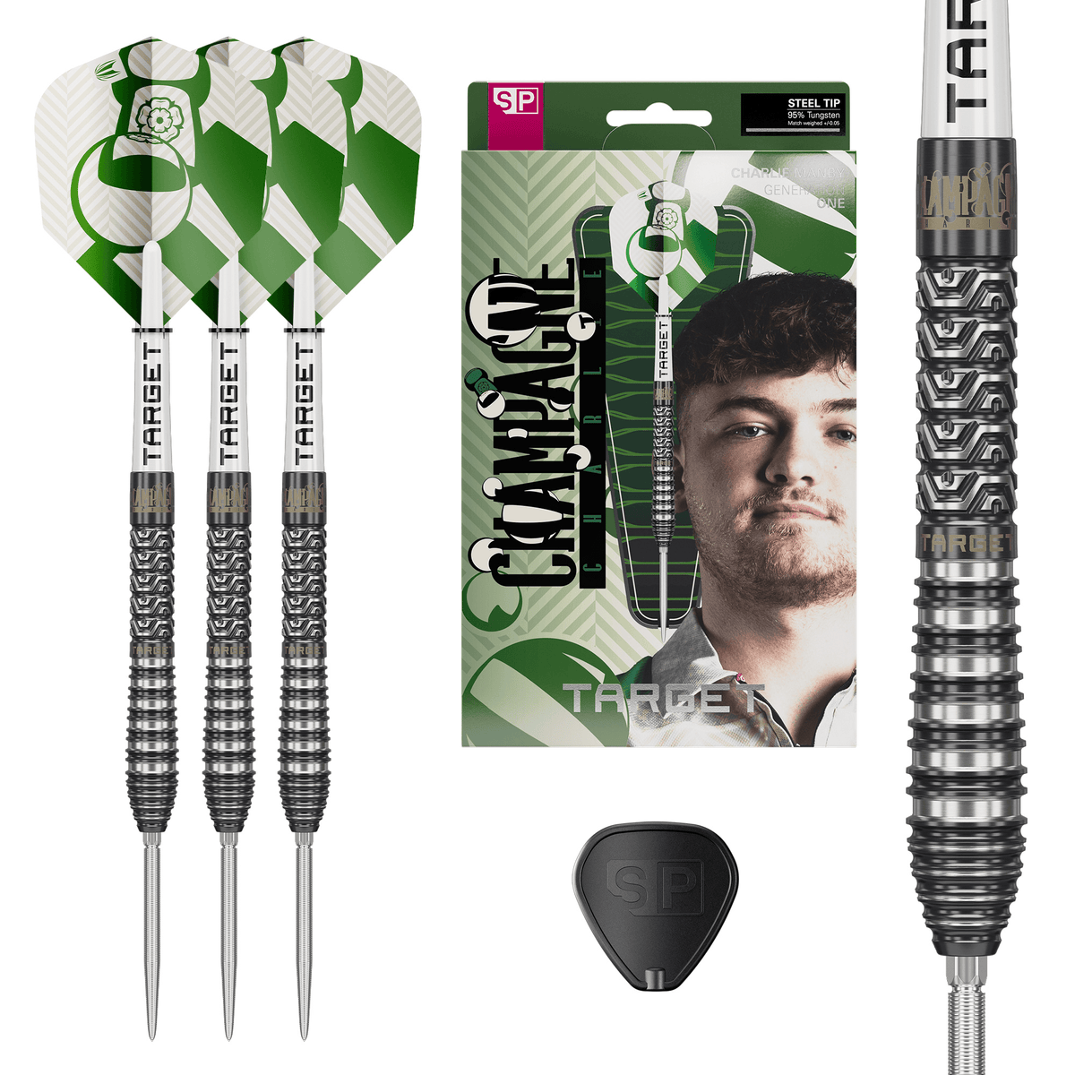 Target Charlie Manby Swiss Point Steeldarts Packungsinhalt