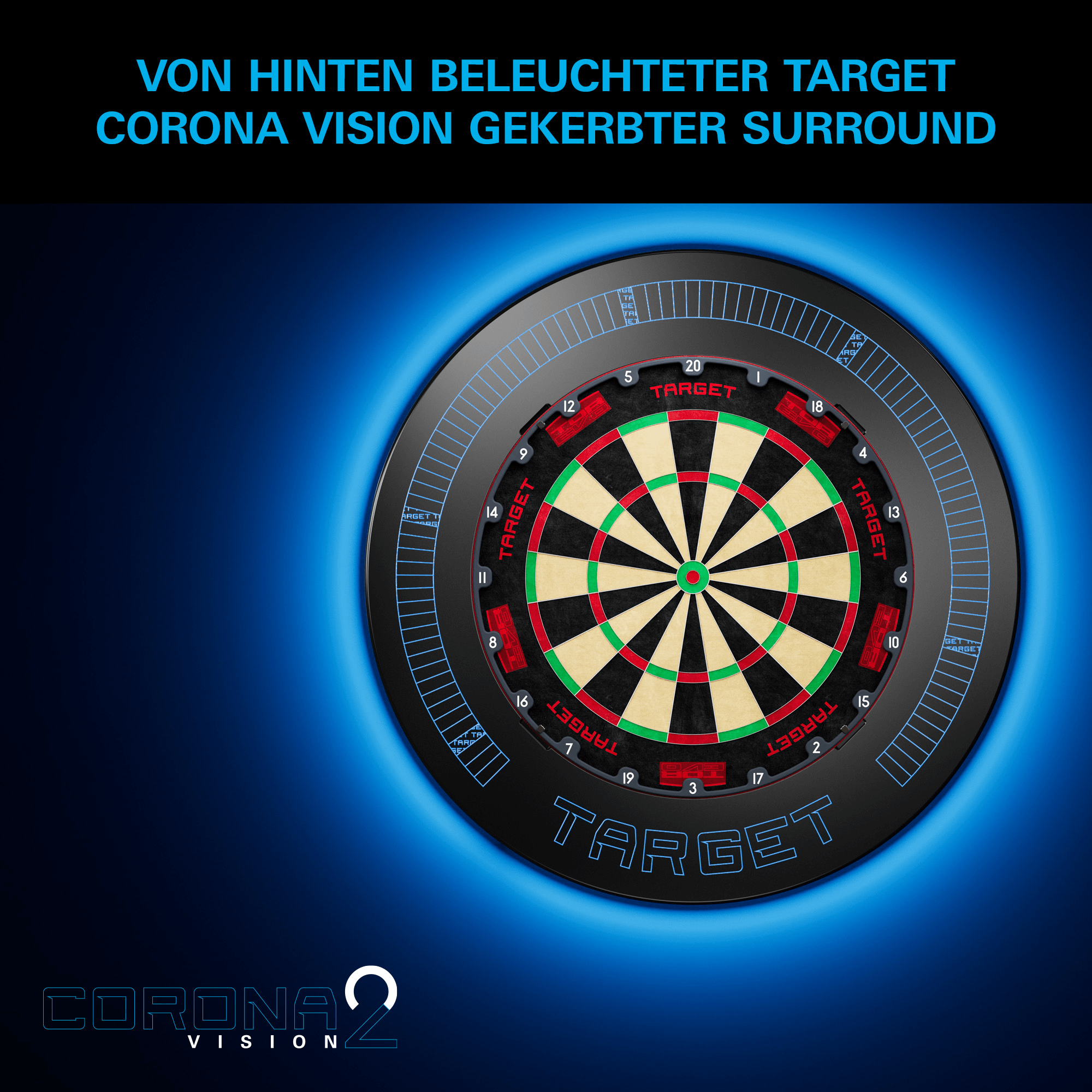Target Corona Vision Notched Surround Beleuchtung von hinten