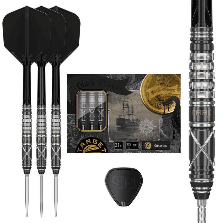 Target Japan Black Marque Chaos 2.0 Swiss Point Steeldarts Verpackung