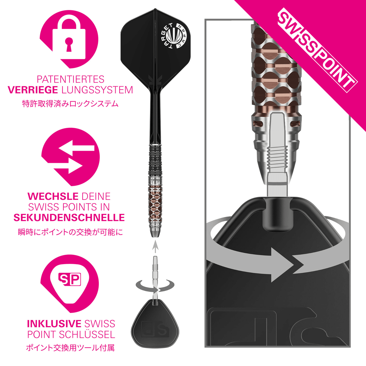 Target Japan Cathy Leung Charis Gen 6 Swiss Point Steeldarts Details Swiss Point