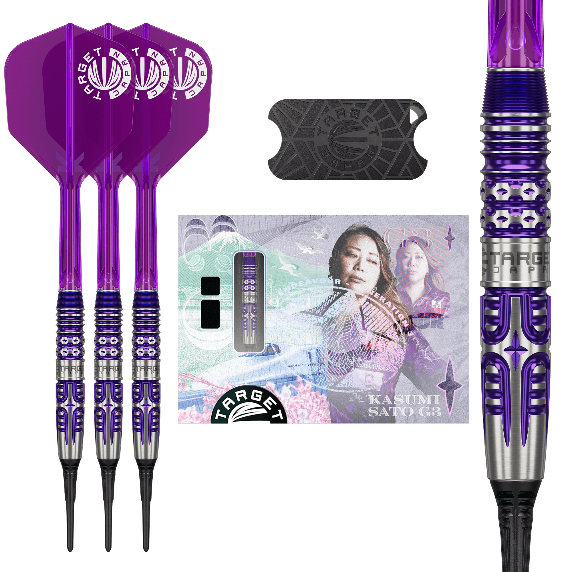 Target Japan Kasumi Sato Endeavour Gen 3 Softdarts Packungsinhalt
