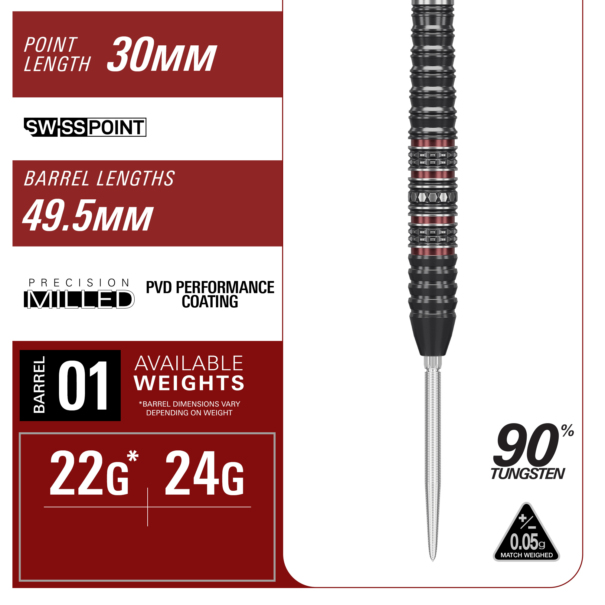 Target Japan Kosuzu Iwao Prime Series Diamond Gen 4 Steeldarts Maße 22g Barrel