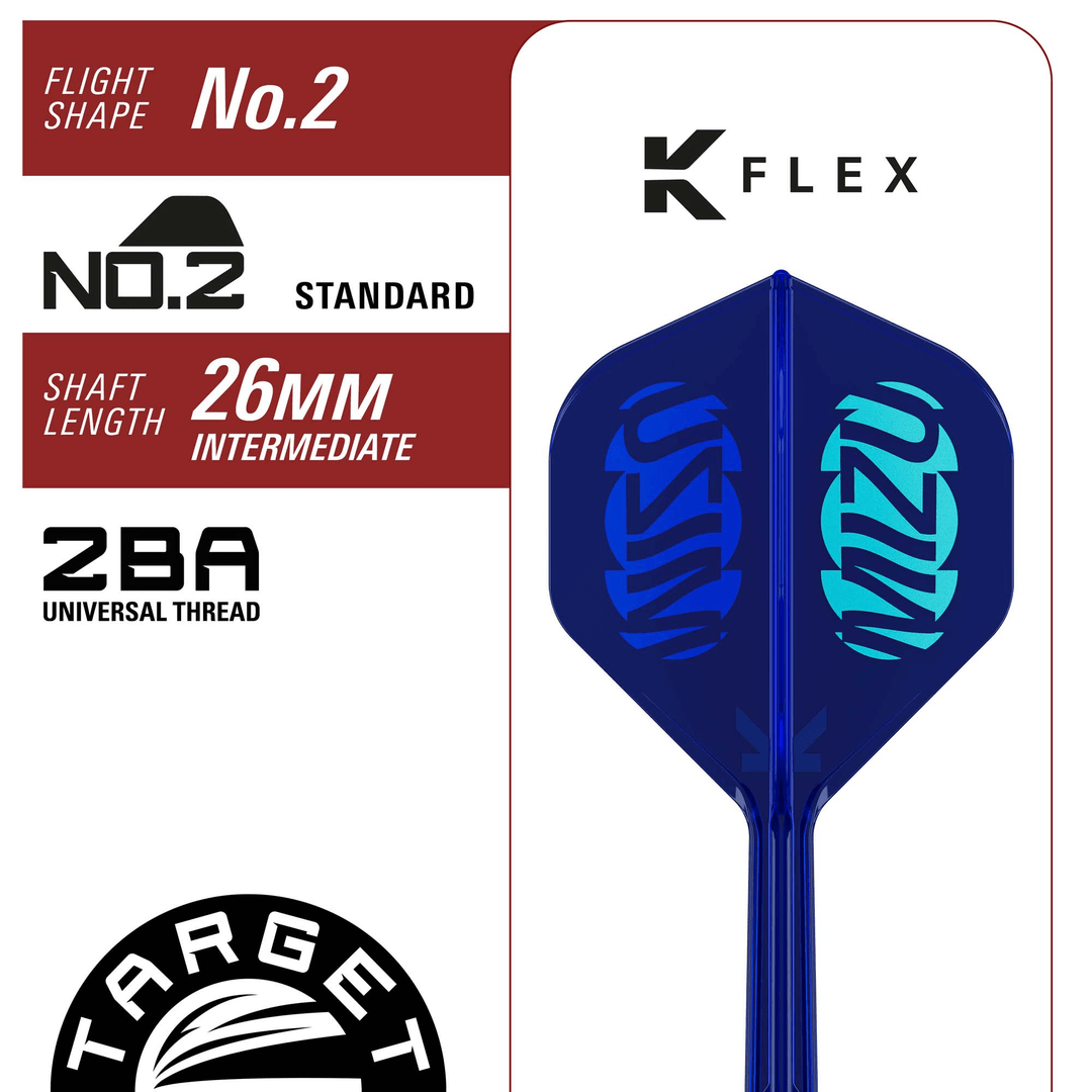 Target Japan Mizu Series 01 Swiss Point Steeldarts Maße Flight und Shaft
