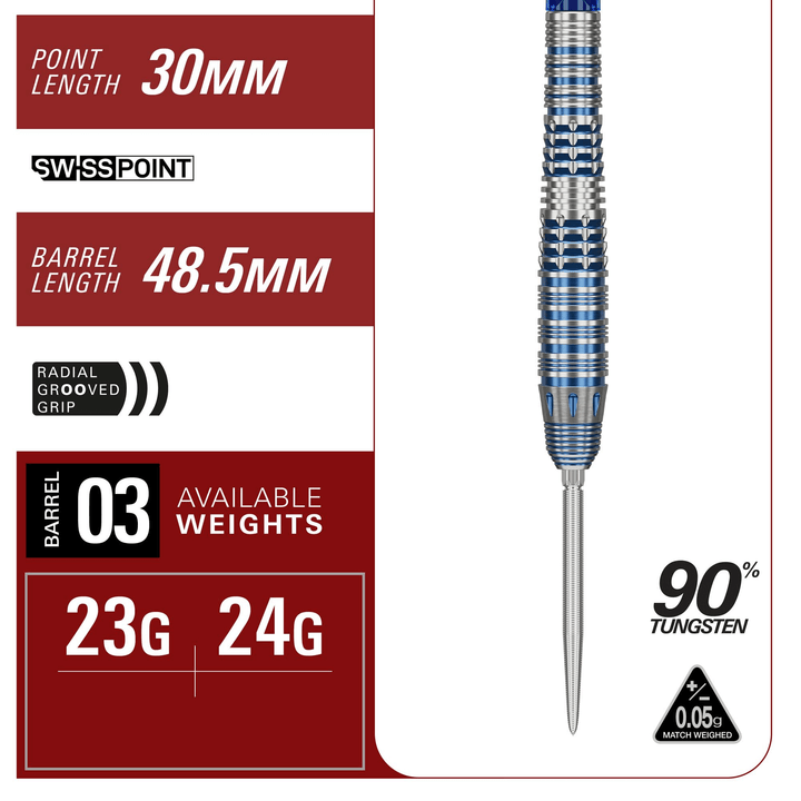 Target Japan Mizu Series 03 Swiss Point Steeldarts Baße Point und Barrel