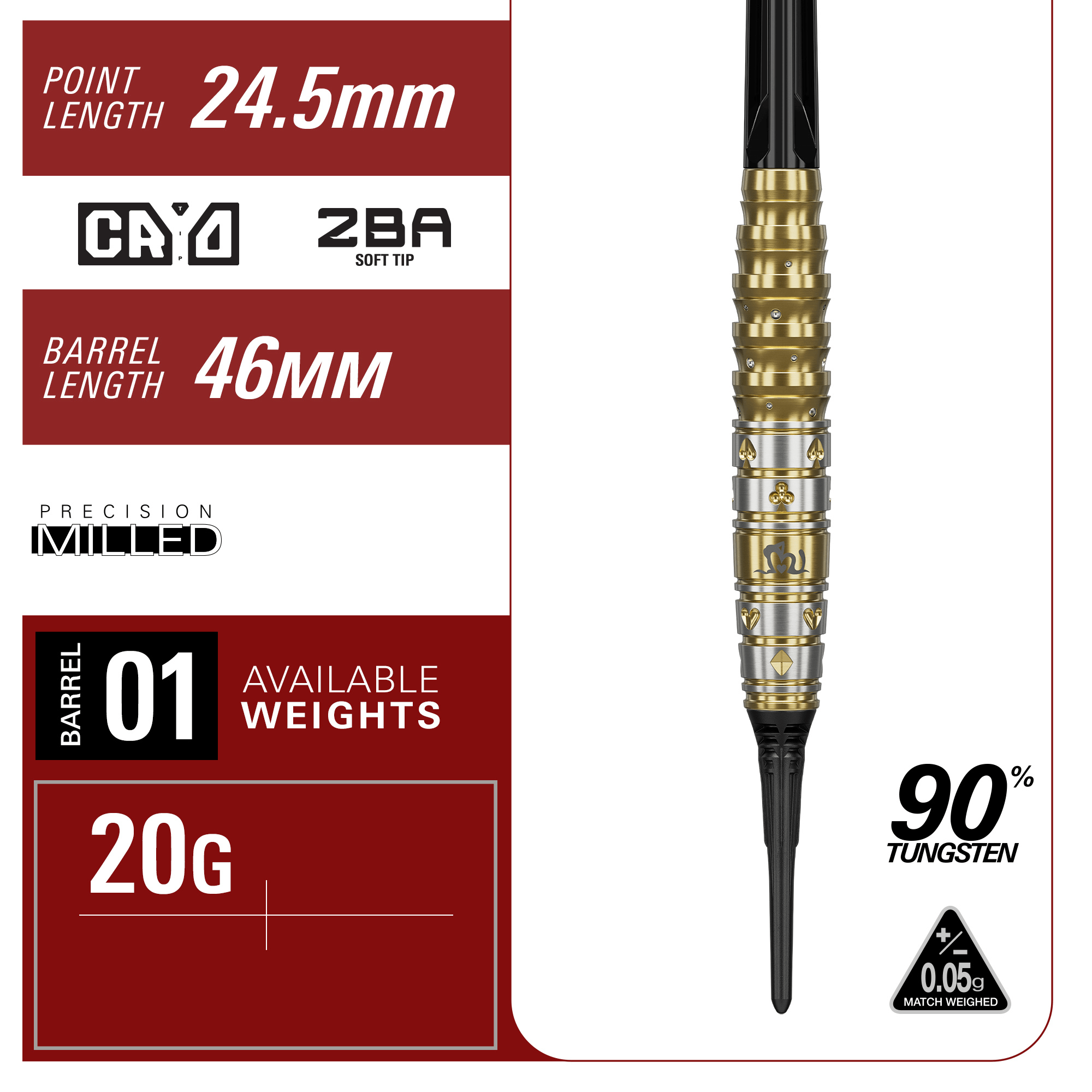 Target Japan Morita Mayuko Prime Series Mayo Gen 7.5 Softdarts Maße Barrel