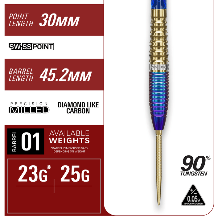 Target Japan Tung Suk Prime Series Zenith Gen 2 Swiss Point Steeldarts Abmessungen 23g