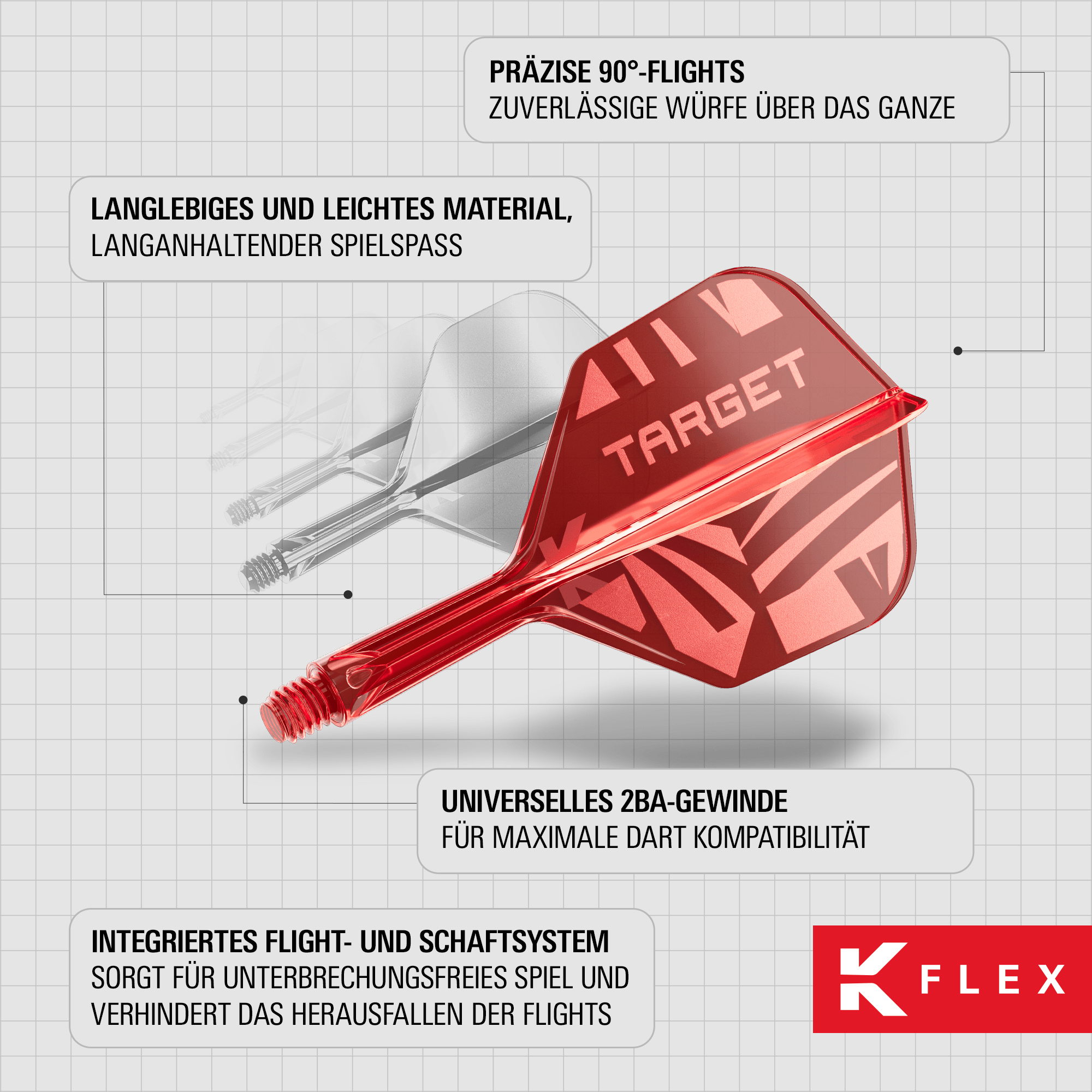 Target K-Flex Flight NO6 - Rot Details Material