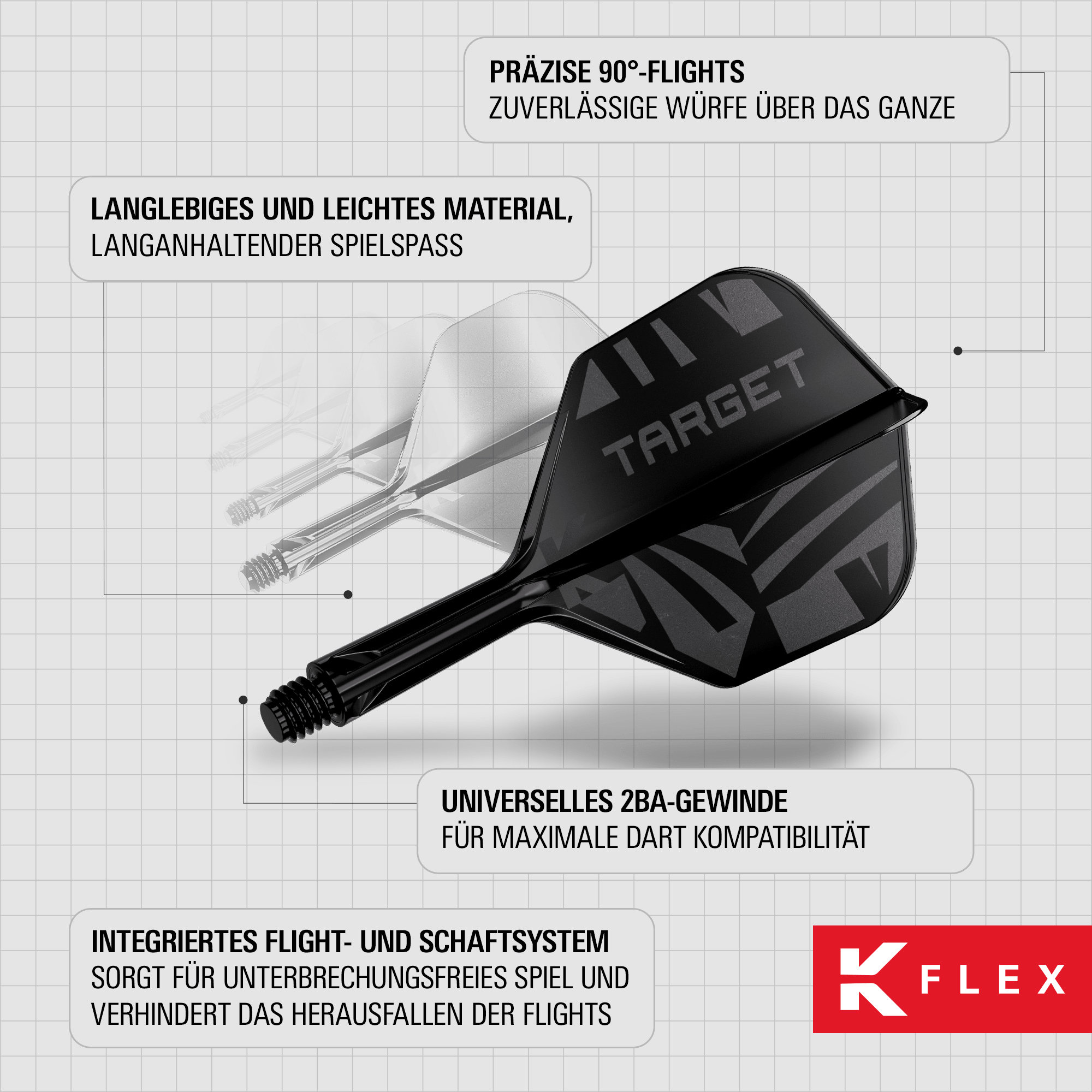 Target K-Flex Flight NO6 - Schwarz Details Material