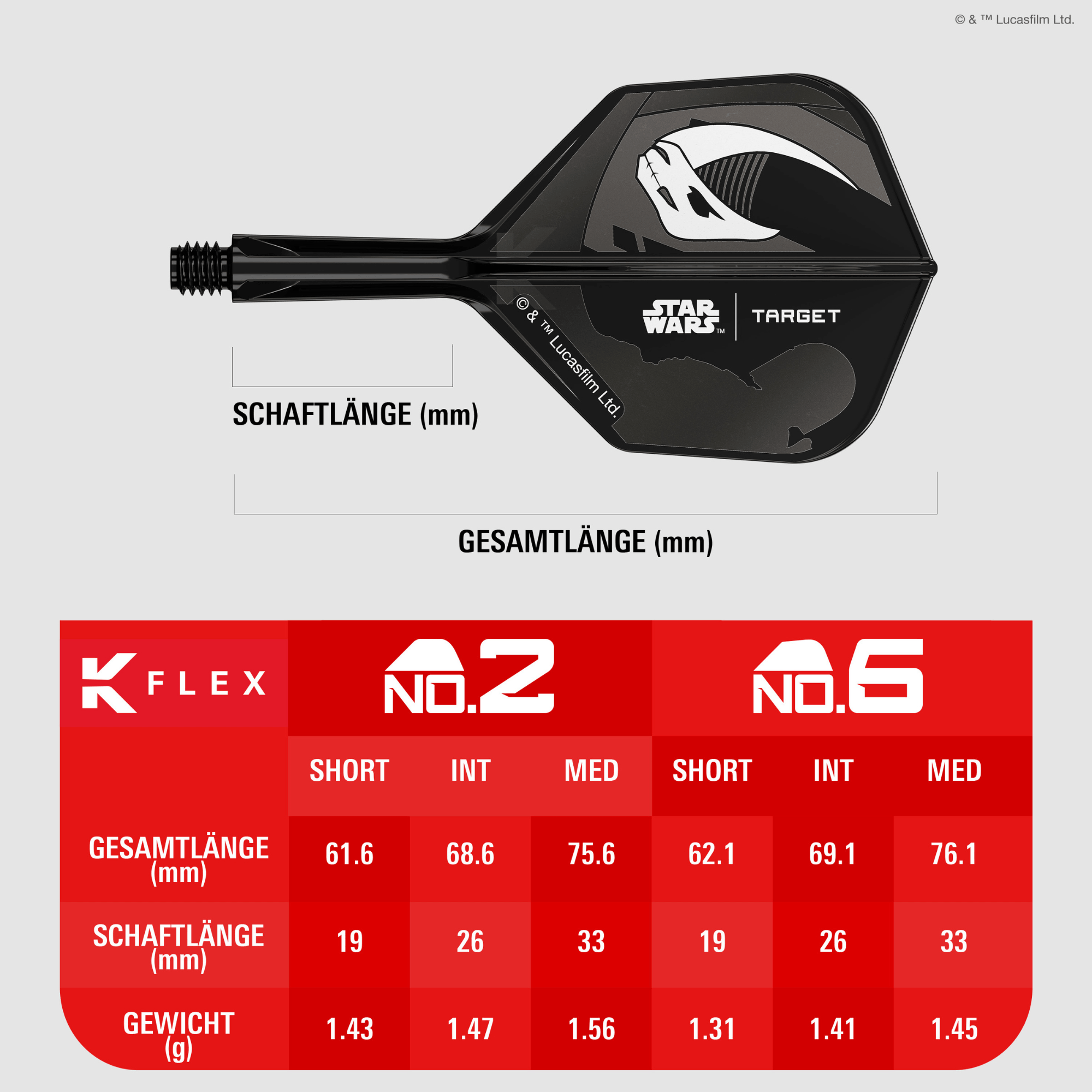 Target K-Flex Mandalorian NO2 (6 Stück) Details Größen