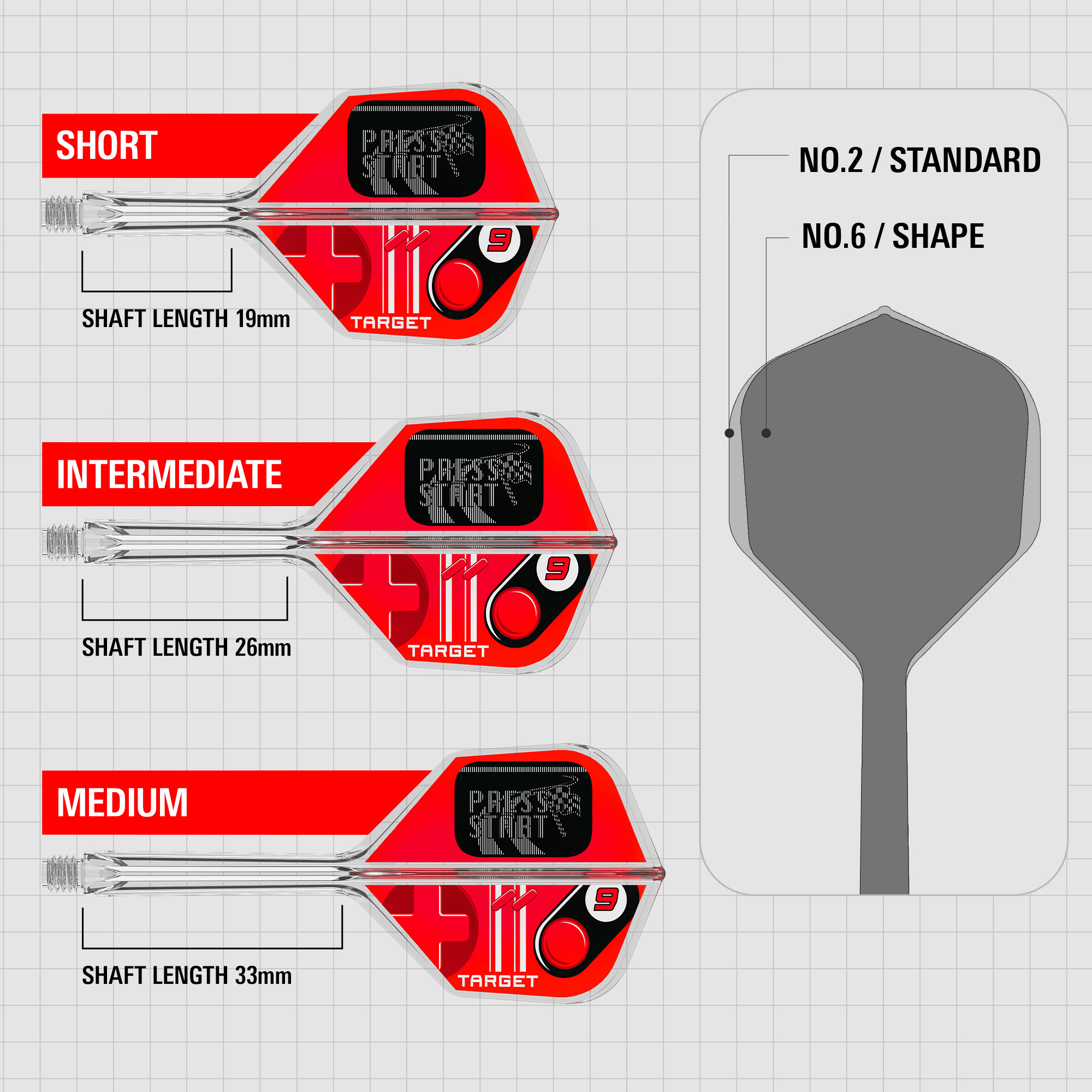Target K-Flex Press Start NO2 Maße Shaft