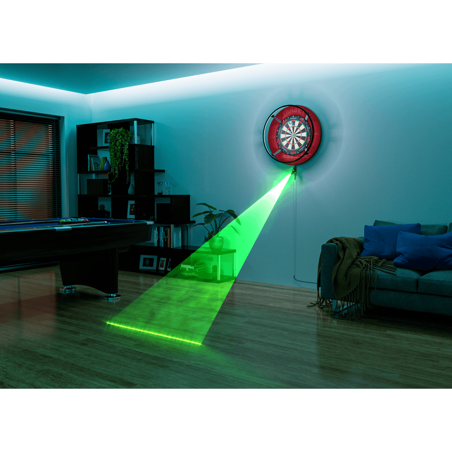 Target Laser Oche Anwendungsbeispiel